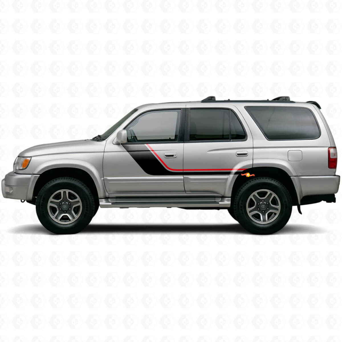 Twin-Stripes Seiten- Vinyl-Aufkleber-Set für Toyota 4Runner 1995-2002