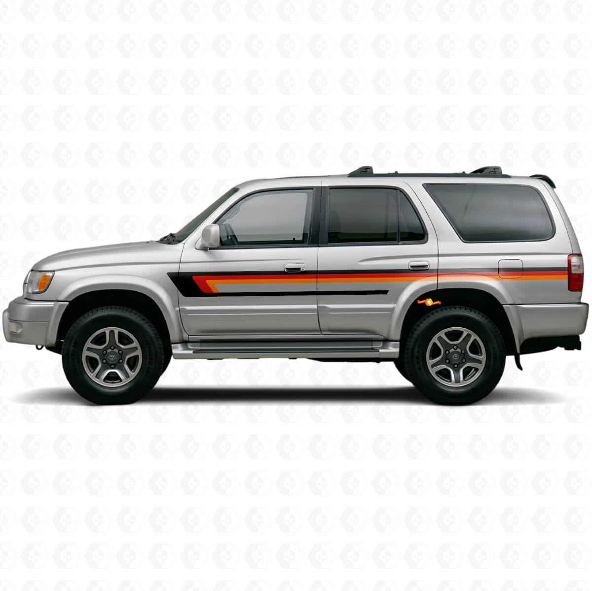 Dreifach-Streifen Türseiten-Vinylaufkleber für Toyota 4Runner 1995-2002
