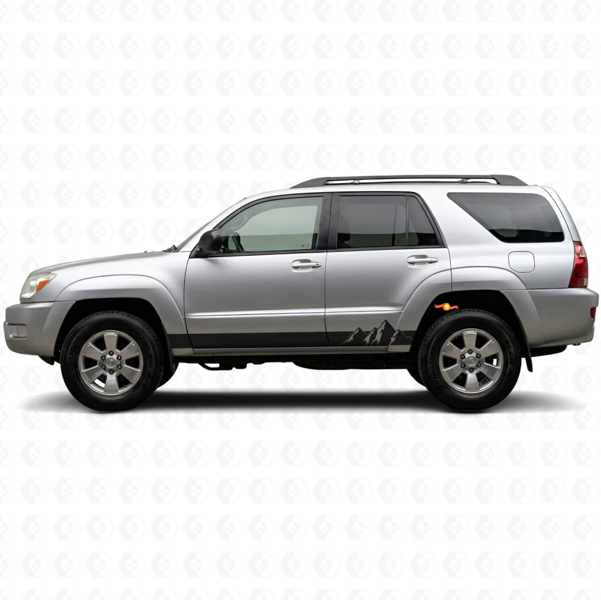 Mountains Style Streifen Seitenschweller Vinyl-Aufkleber-Set für Toyota 4Runner 2002-2009
