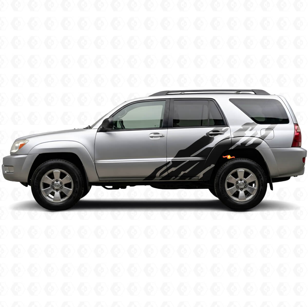 Schlammspritzgrafik Seitenaufkleber aus Vinyl für Toyota 4Runner 2002-2009