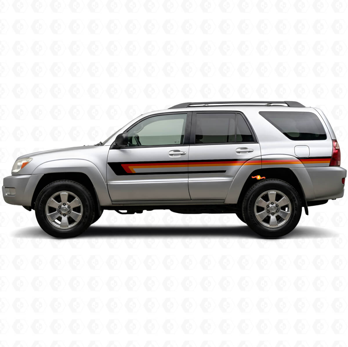 Dreifachstreifen Türseiten Vinylaufkleber für Toyota 4Runner 2002-2009