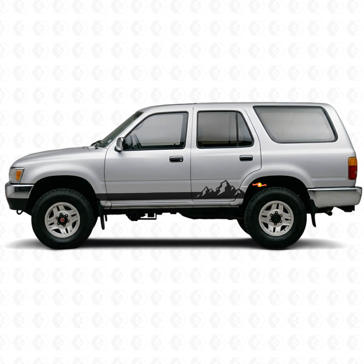 Berge Dünne Streifen Schweller Vinylaufkleber für Toyota 4Runner 1989-1995