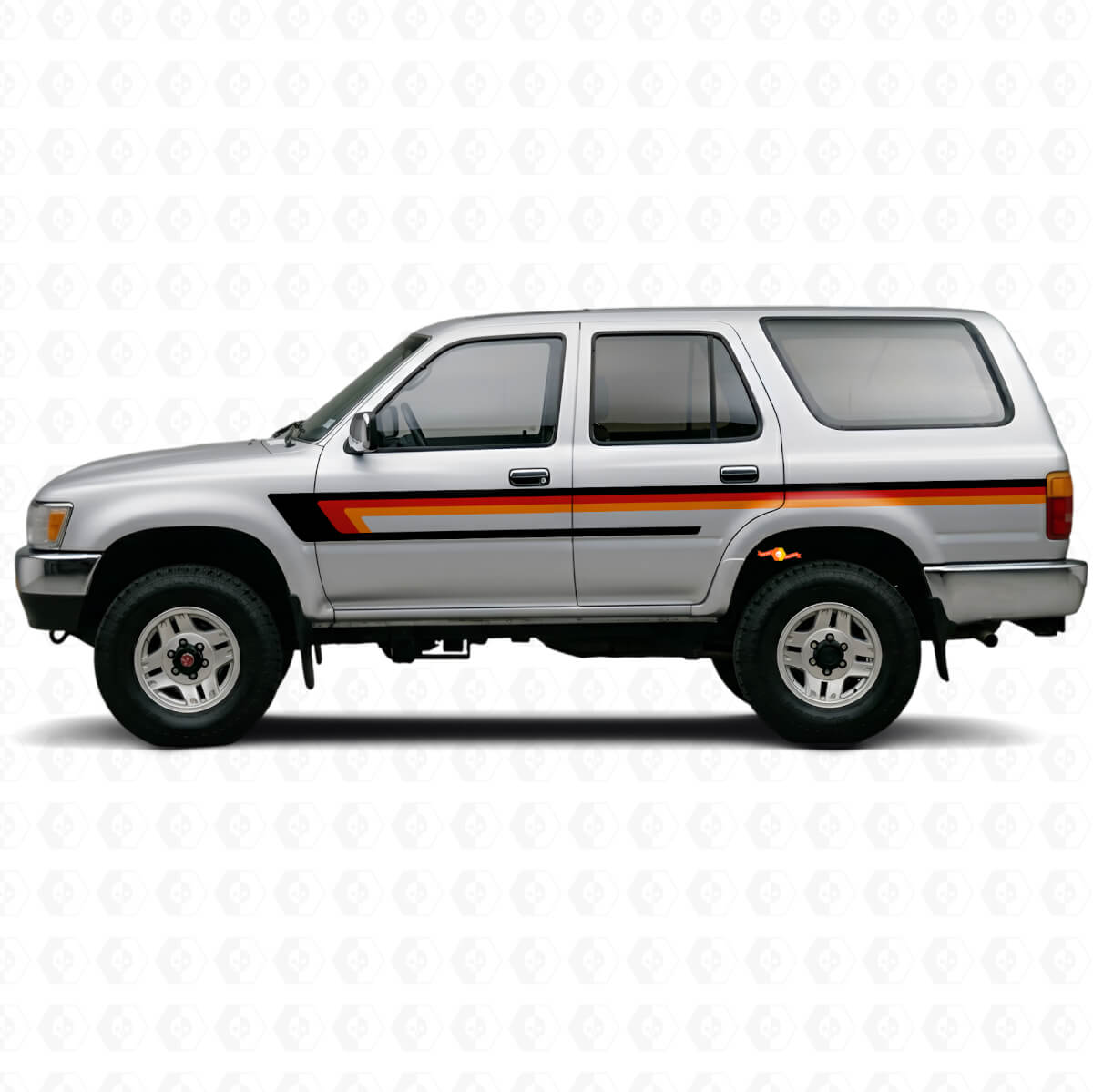 Triple-Stripes-Türseiten-Vinylaufkleber für Toyota 4Runner 1989-1995