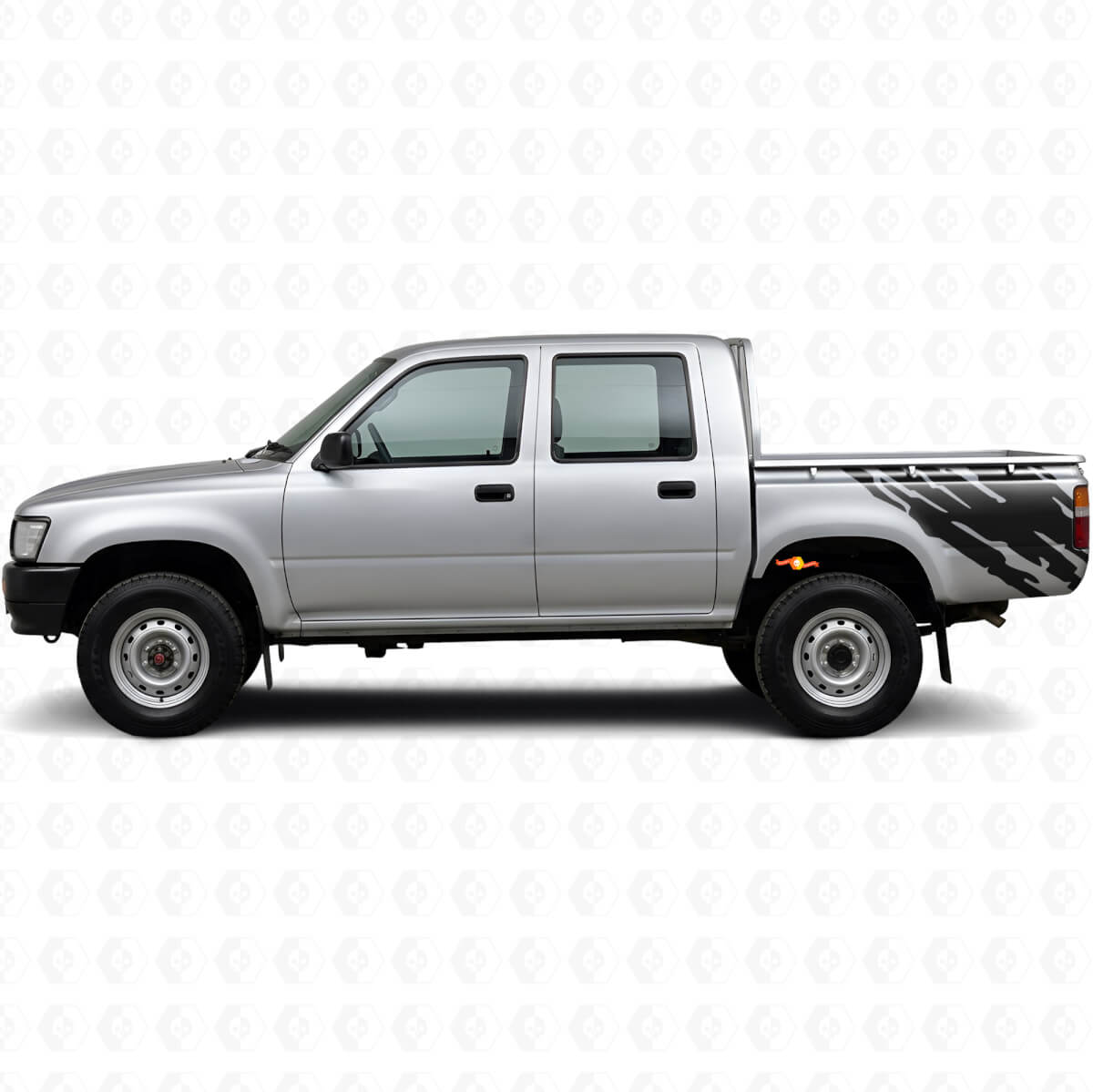 Schlammspritz-Grafik Seiten-aufkleber hinten für Toyota Hilux 1988-1997