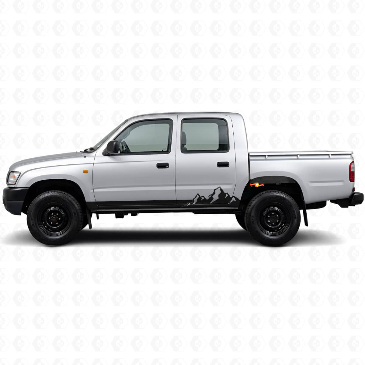 Berge Dünne Streifen Schweller Vinylaufkleber für Toyota Hilux 1997-2004