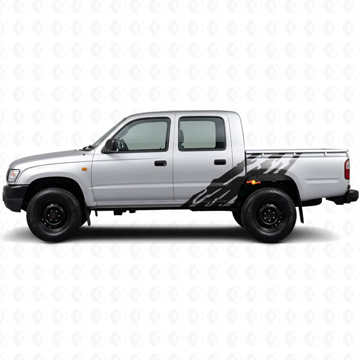 Seitlicher Vinyl-Aufkleber mit Schlamm-Spritz-Grafik für Toyota Hilux 1997-2004
