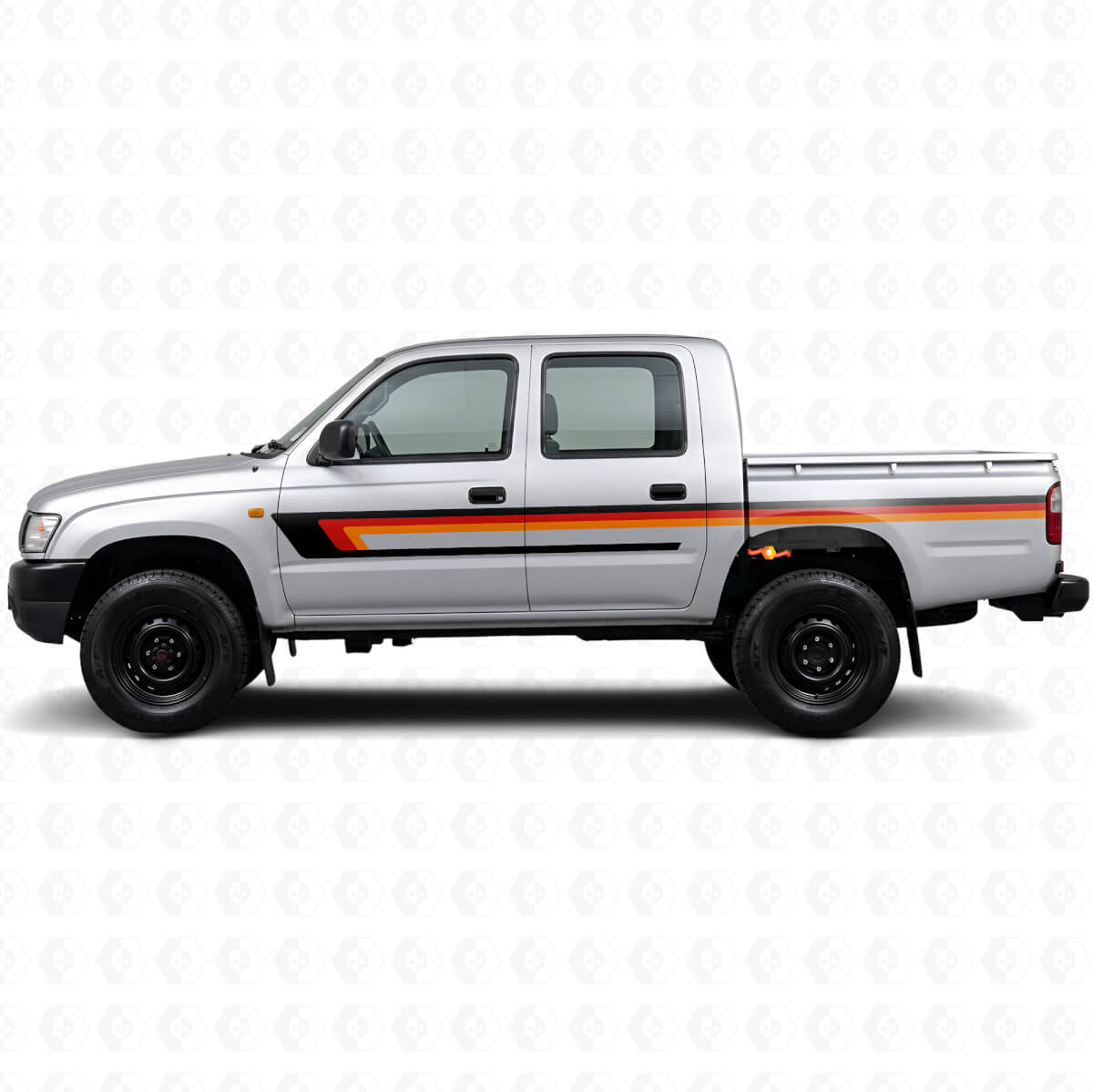 Triple Streifen Tür Seiten Vinylaufkleber für Toyota Hilux 1997-2004