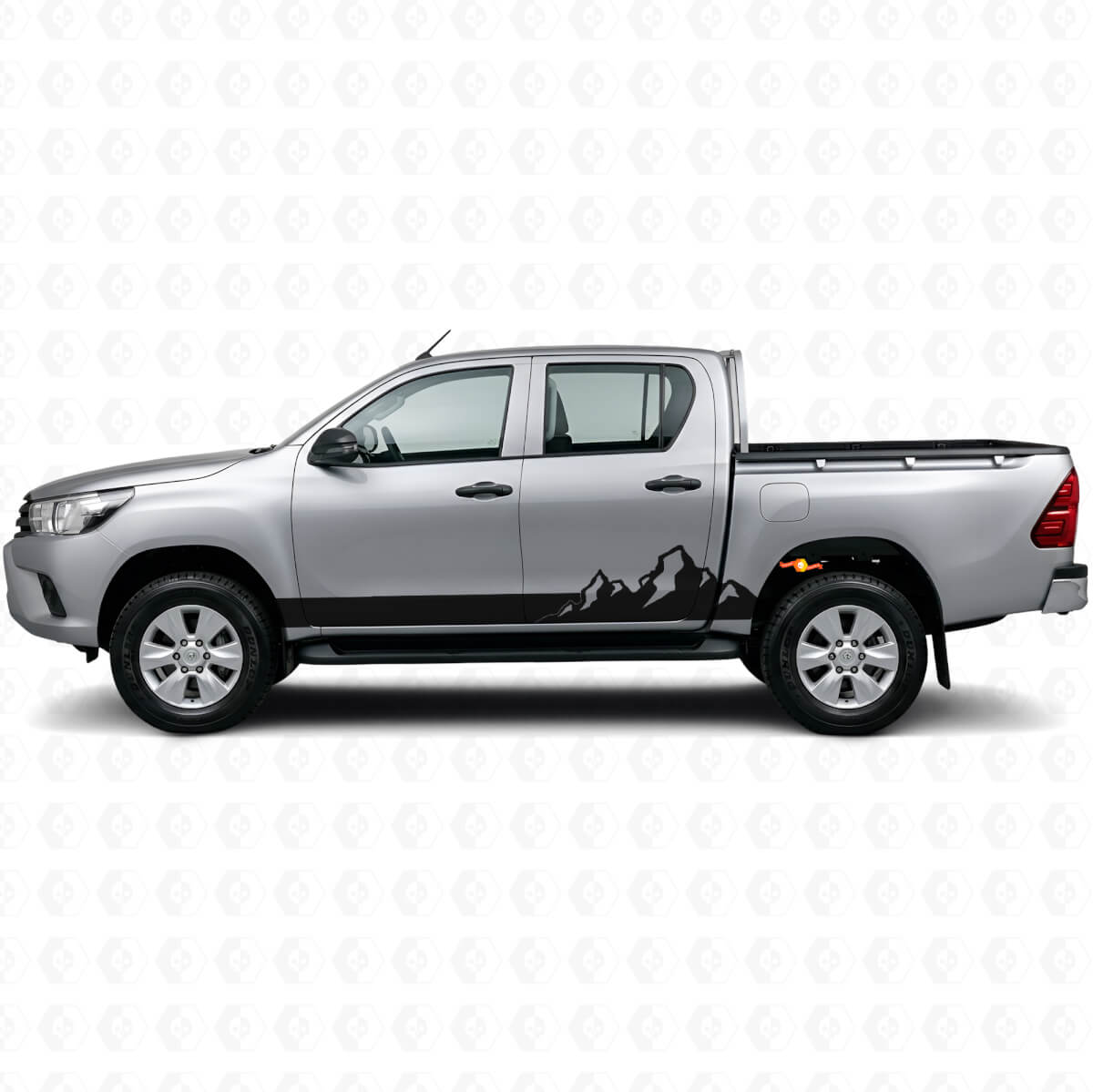 Berg Dünne Streifen Schweller Vinyl-Aufkleber für Toyota Hilux 2015+