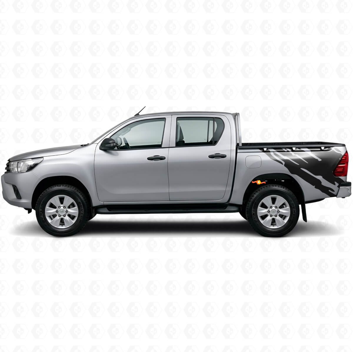 Schlammspritz-Grafik Heckseiten Vinyl-Aufkleber für Toyota Hilux 2015+