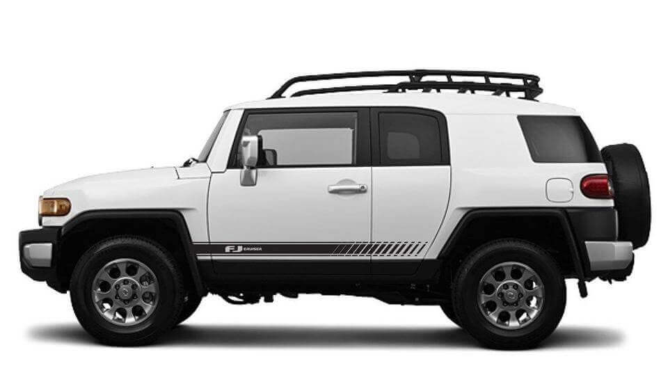 Racing-Style Seitentür-Streifen Vinyl-Aufkleber-Set für Toyota FJ Cruiser