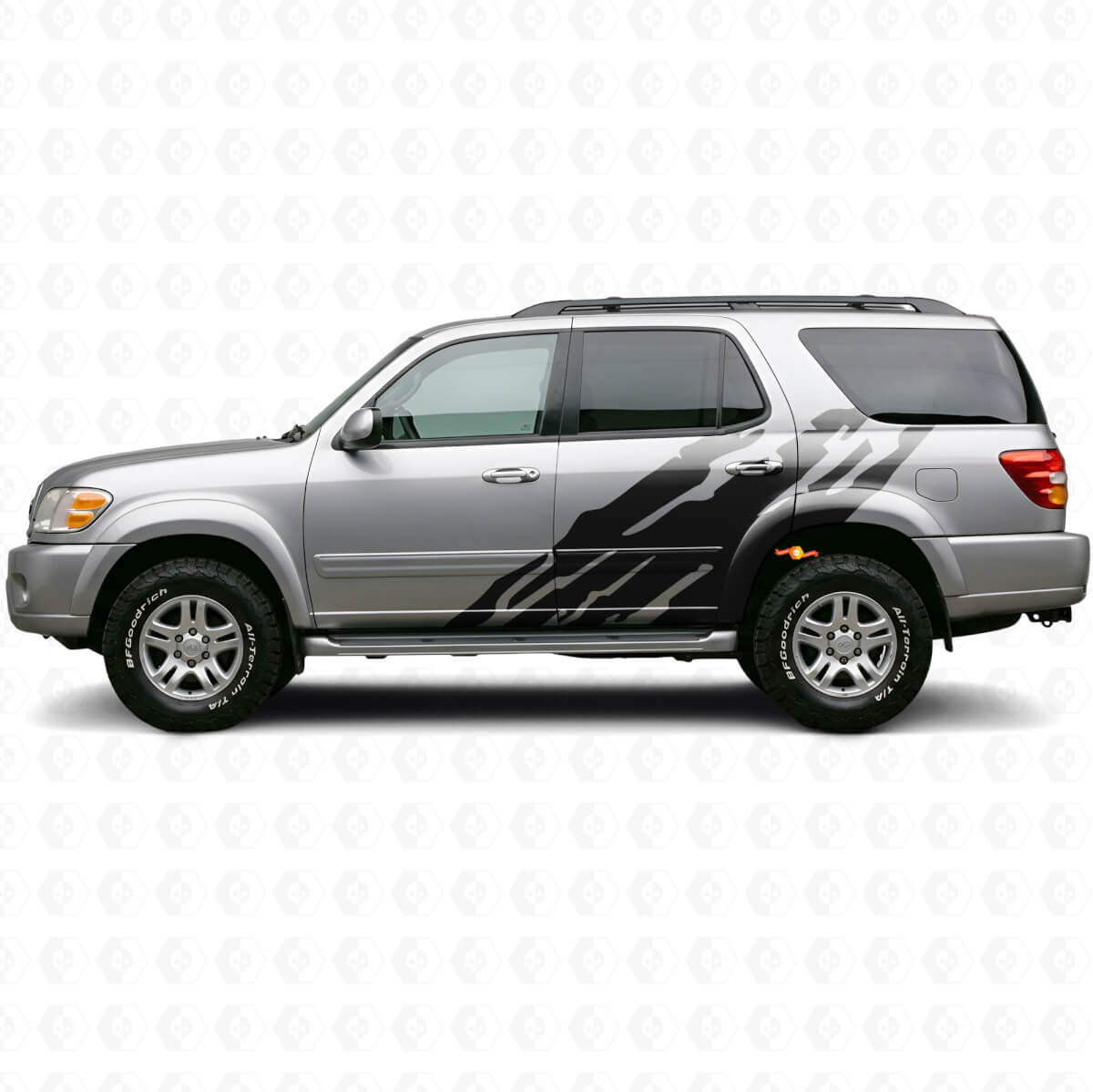 Schlamm-Spritzschutz-Grafik Seiten-Vinylaufkleber für Toyota Sequoia 2000-2007