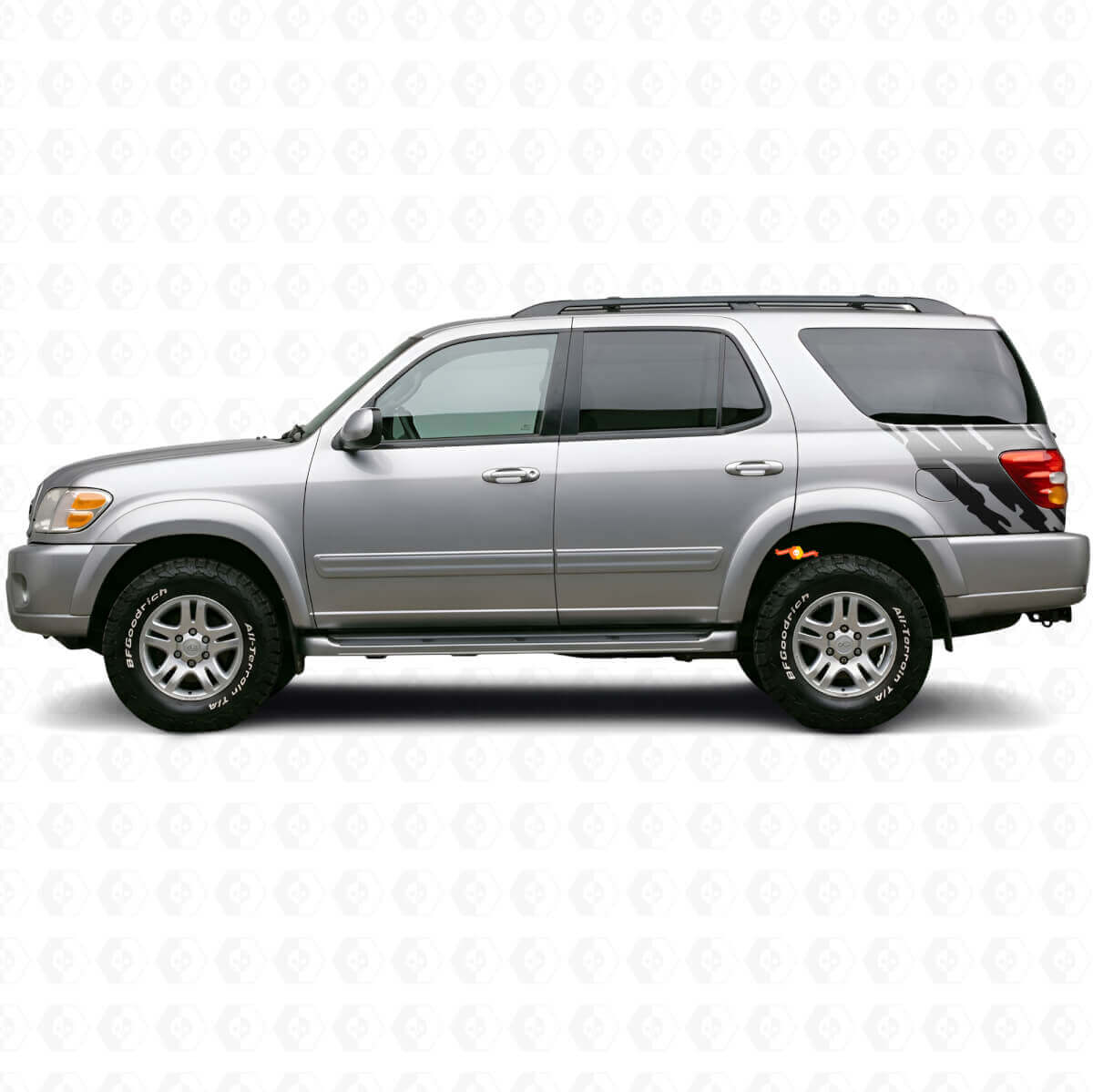 Schlammspritz-Grafik Vinyl-Aufkleber für die hintere Seite Toyota Sequoia 2000-2007