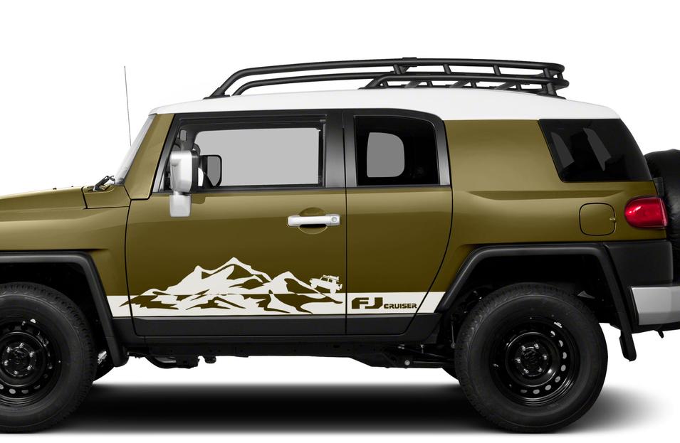 FJ Logo Bergen Stil Seiten Vinylaufkleber für Toyota FJ Cruiser