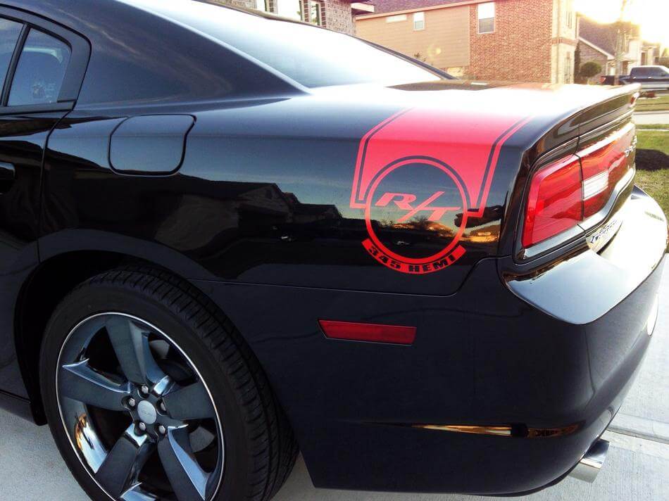 R/T 345 Hemi Kofferraum Vinyl-Aufkleber für Dodge Charger 2011-2014