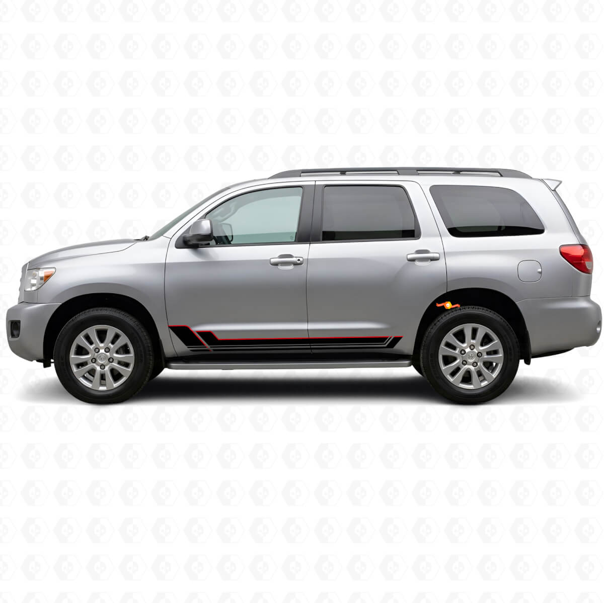 Twin Stripes Schweller Vinyl-Aufkleber-Set für Toyota Sequoia 2007-2022