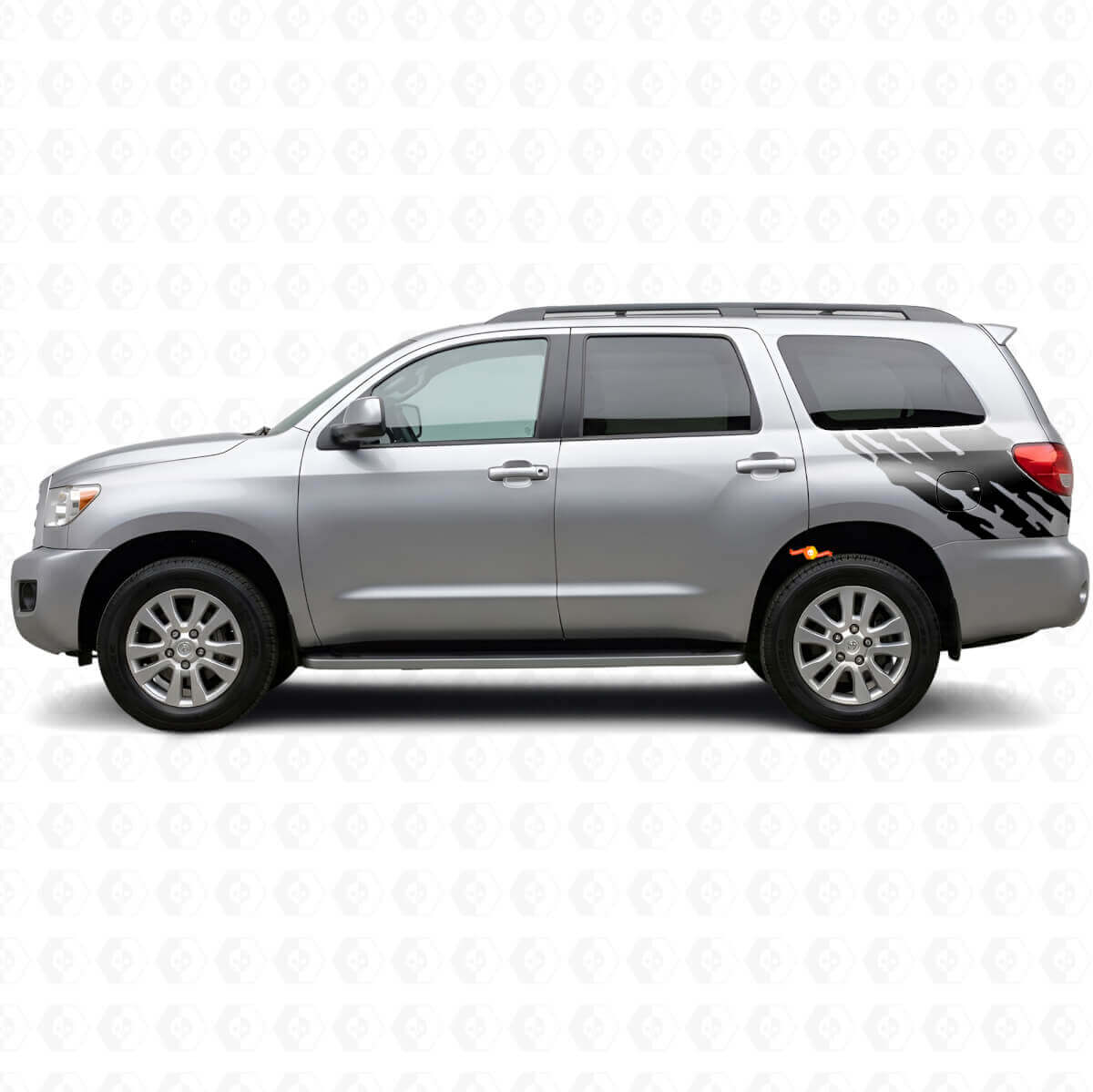 Schlammspritz-Grafik Heckseiten-Vinylaufkleber für Toyota Sequoia 2007-2022