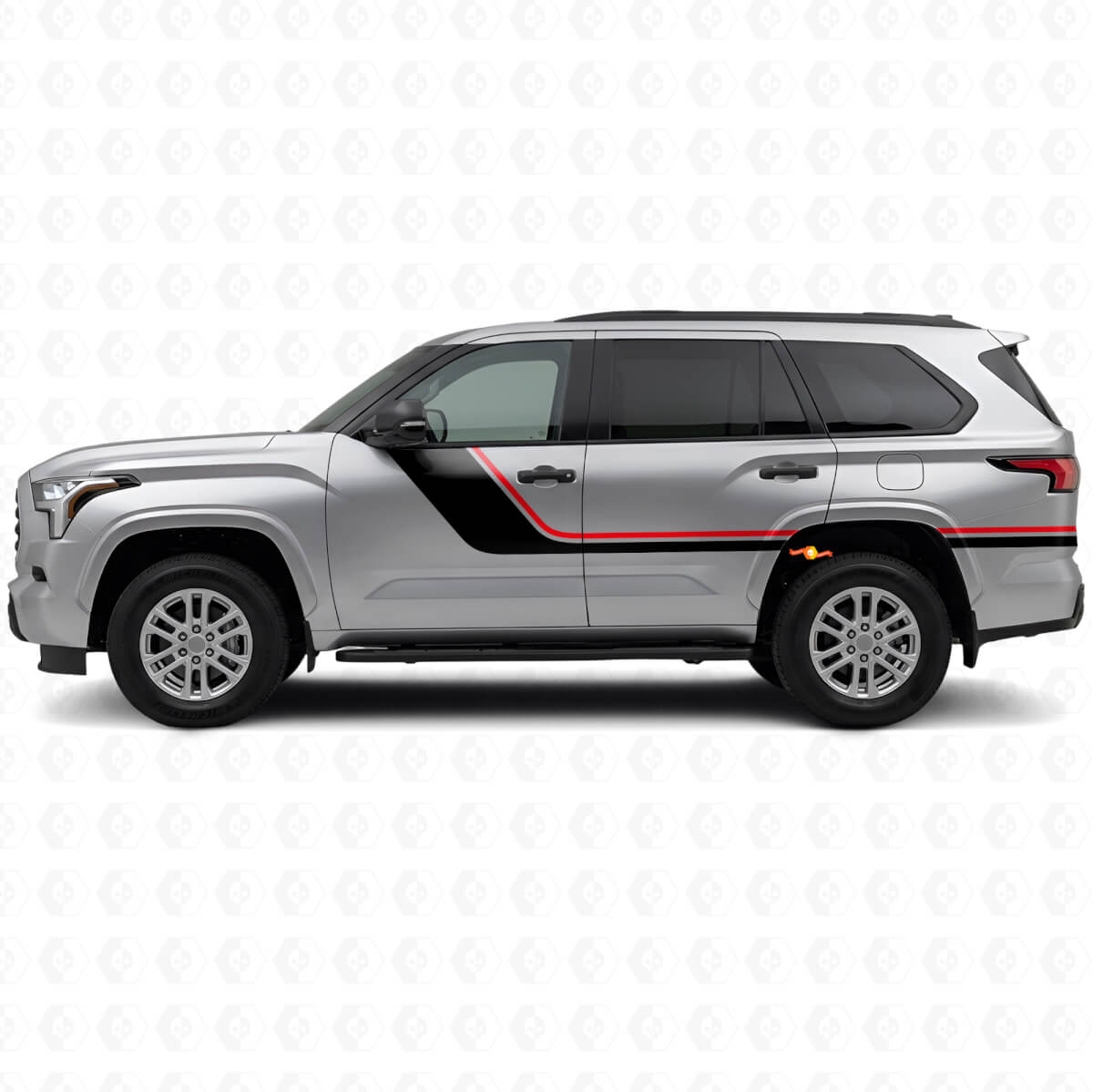 Twin Stripes Seiten-Vinylaufkleber-Kit für Toyota Sequoia 2022+