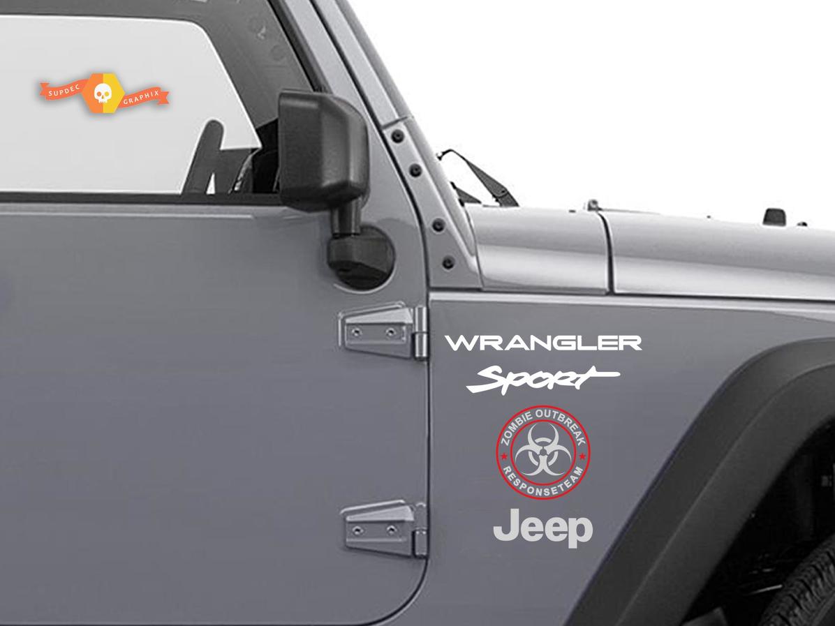 Jeep Rubicon Wrangler Zombie Ausbruch Ausbruch Team Wrangler Aufkleber # 5