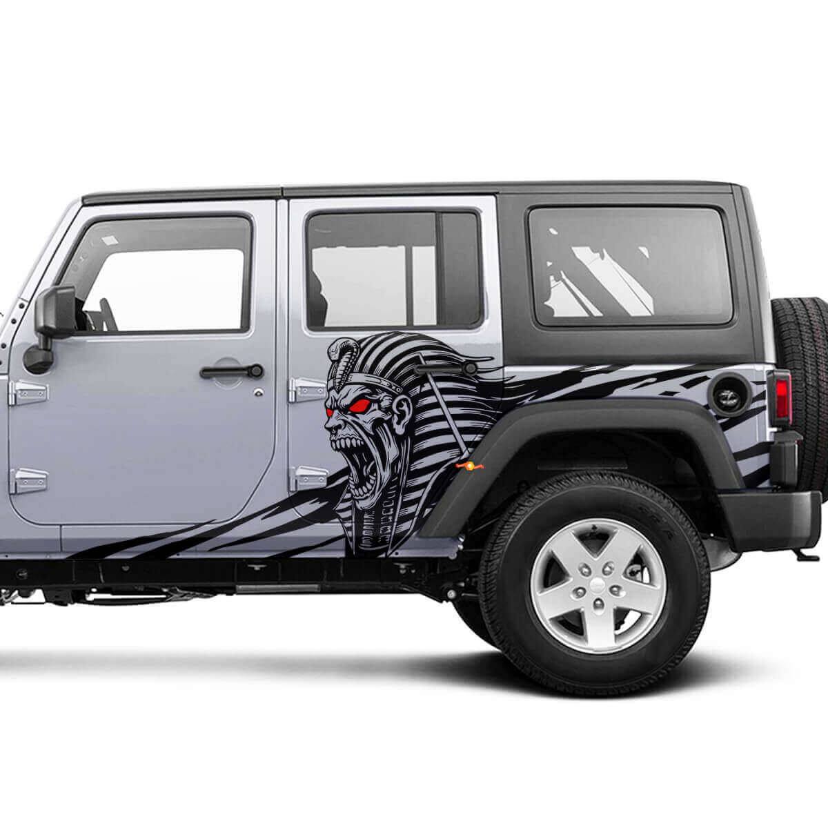Aufgebrachter Pharao Seiten-Vinyl-Aufkleber-Set für Jeep Wrangler Unlimited