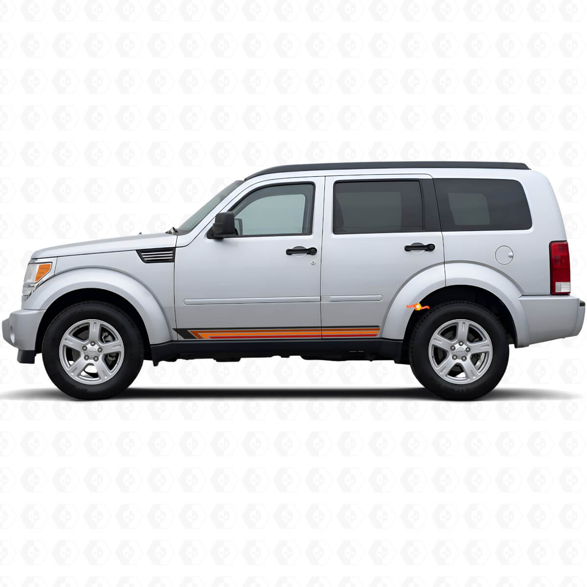 Vintage gerade Streifen Seiten-Vinylaufkleber für Dodge Nitro 2007-2011
