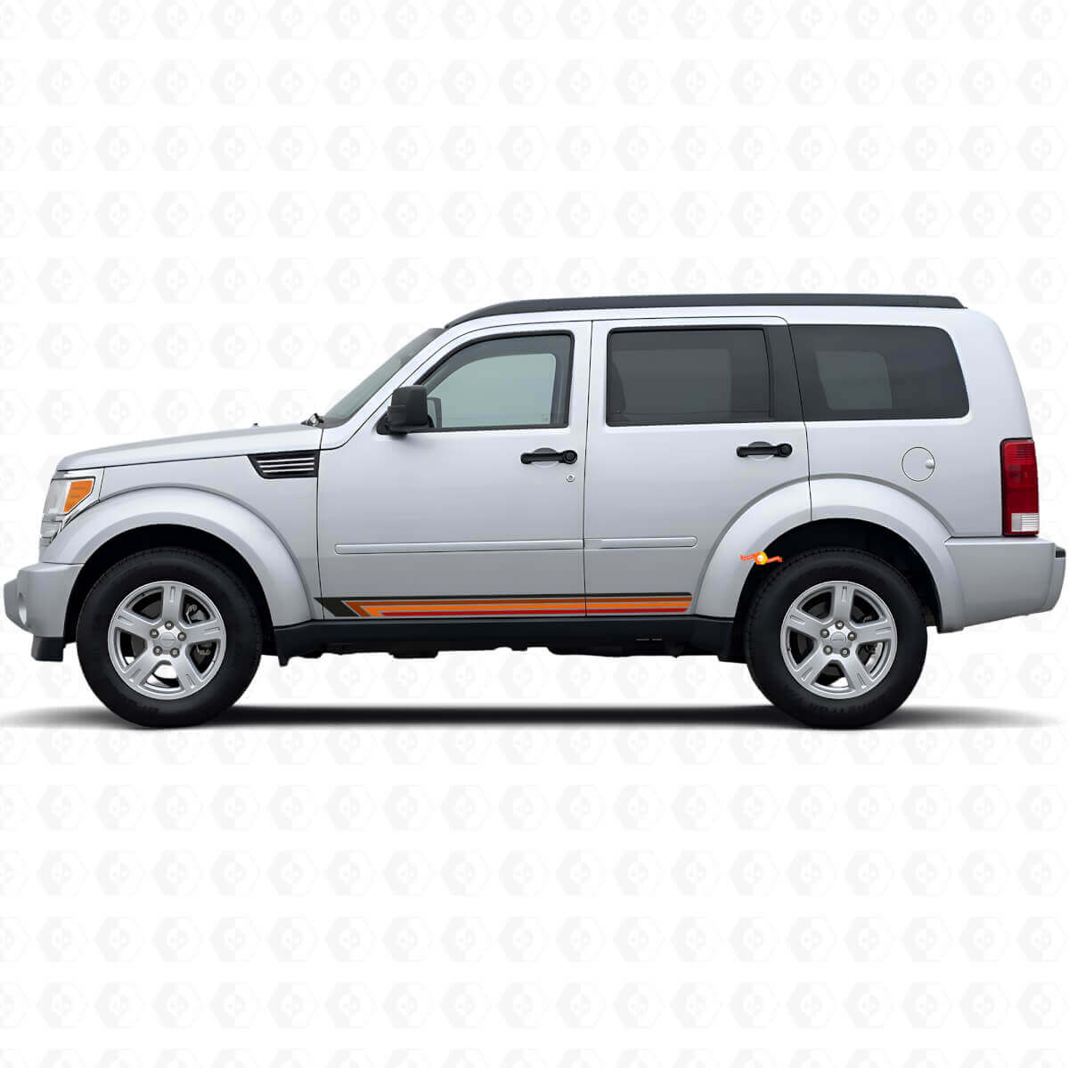 Vintage gerade Streifen Seiten-Vinylaufkleber für Dodge Nitro 2007-2011