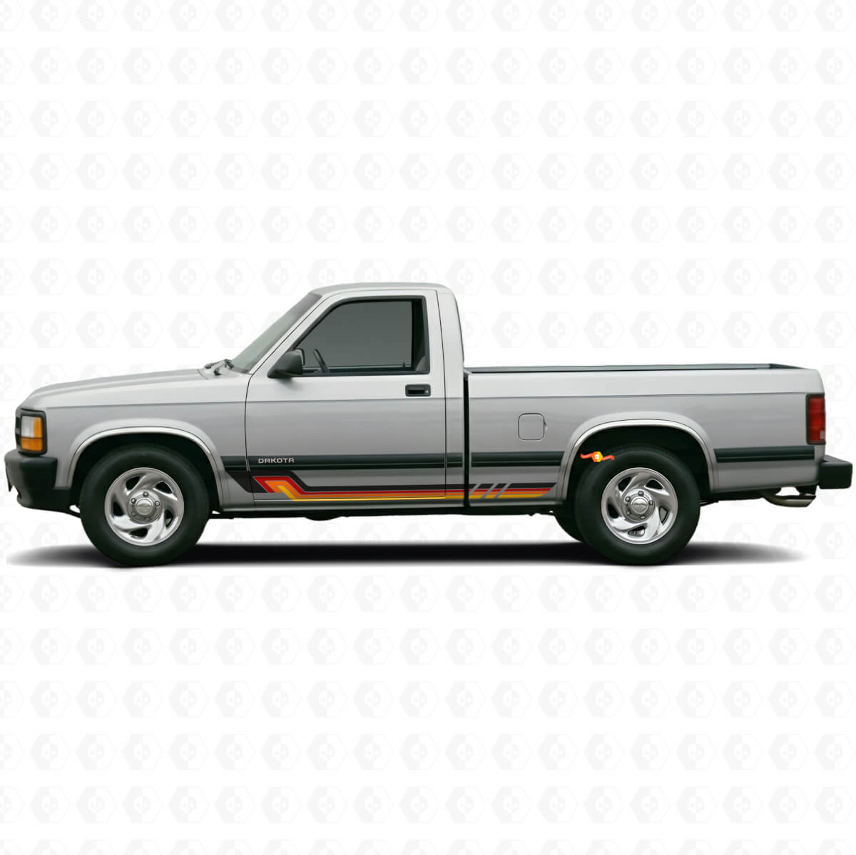 Vintage-Style Seitenstreifen Vinyl-Aufkleber für Dodge Dakota 1987-1996
