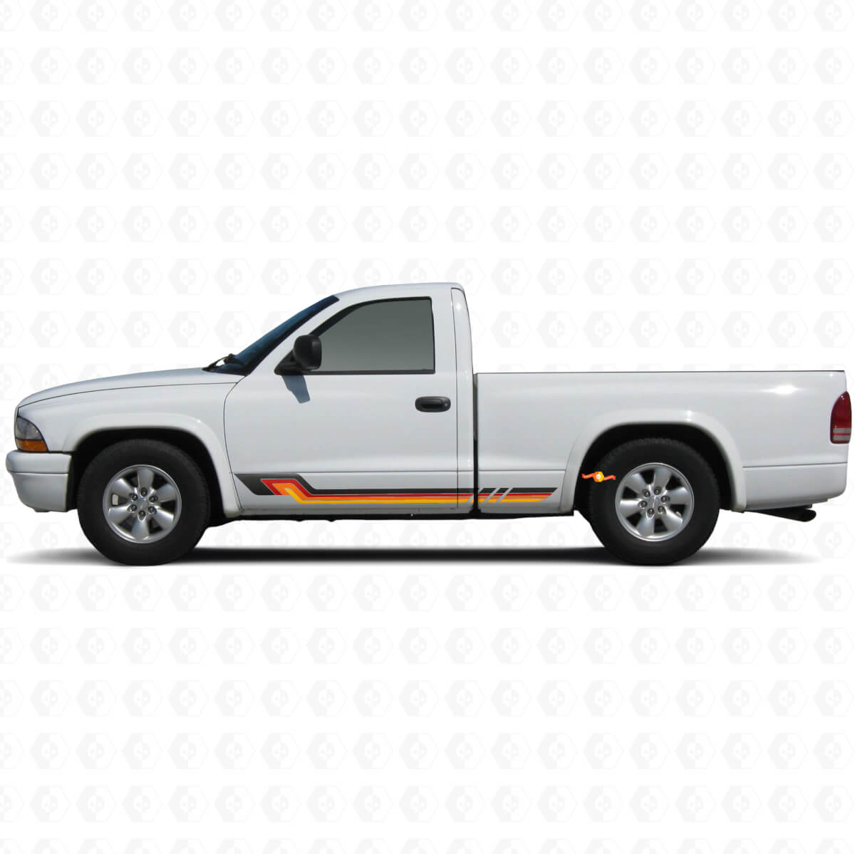 Vintage-Stil Seitenstreifen Vinyl-Aufkleber für Dodge Dakota 1997-2004