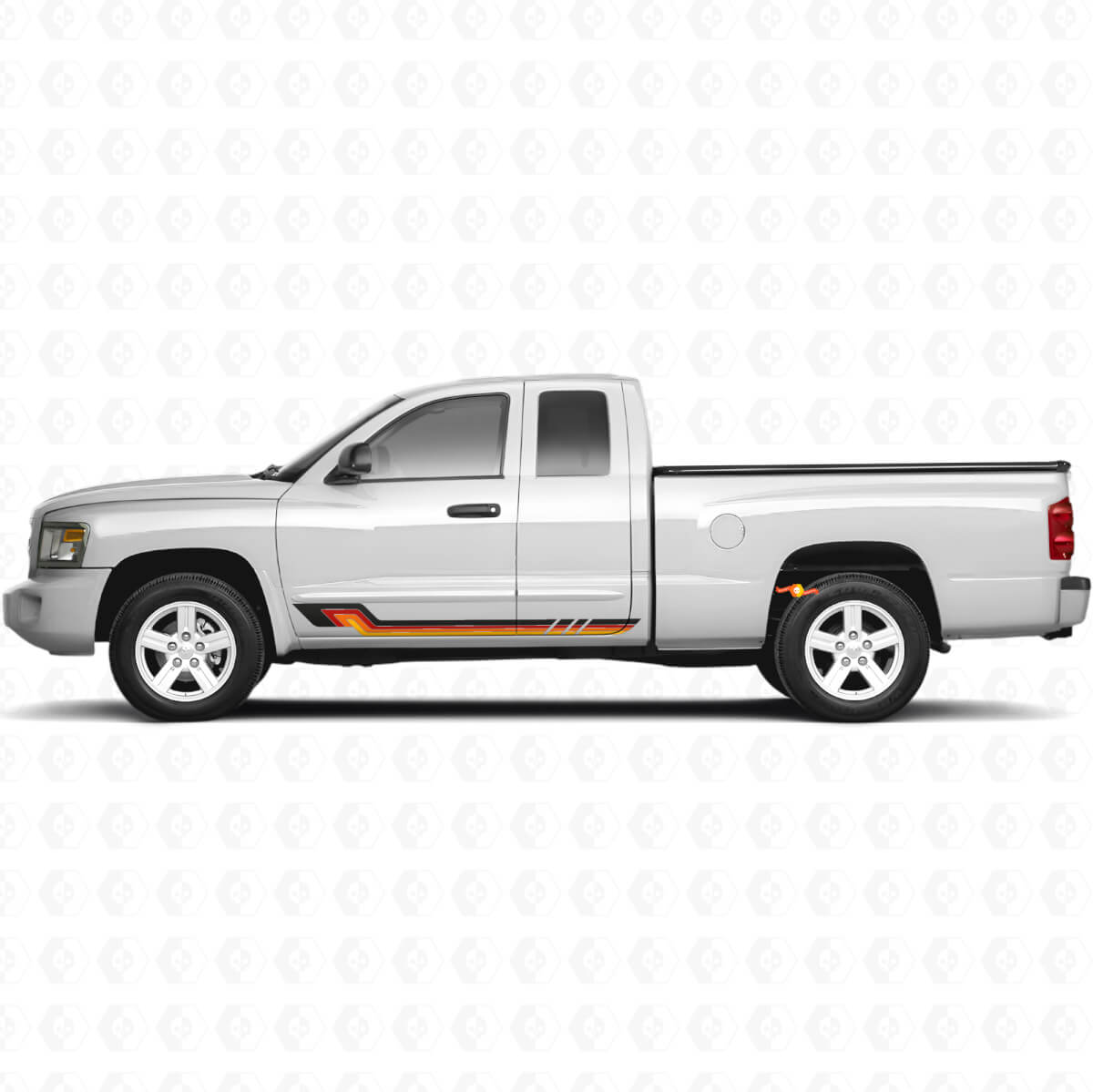 Vintage-Stil Seitenstreifen Vinyl-Aufkleber für Dodge Dakota 2005-2011