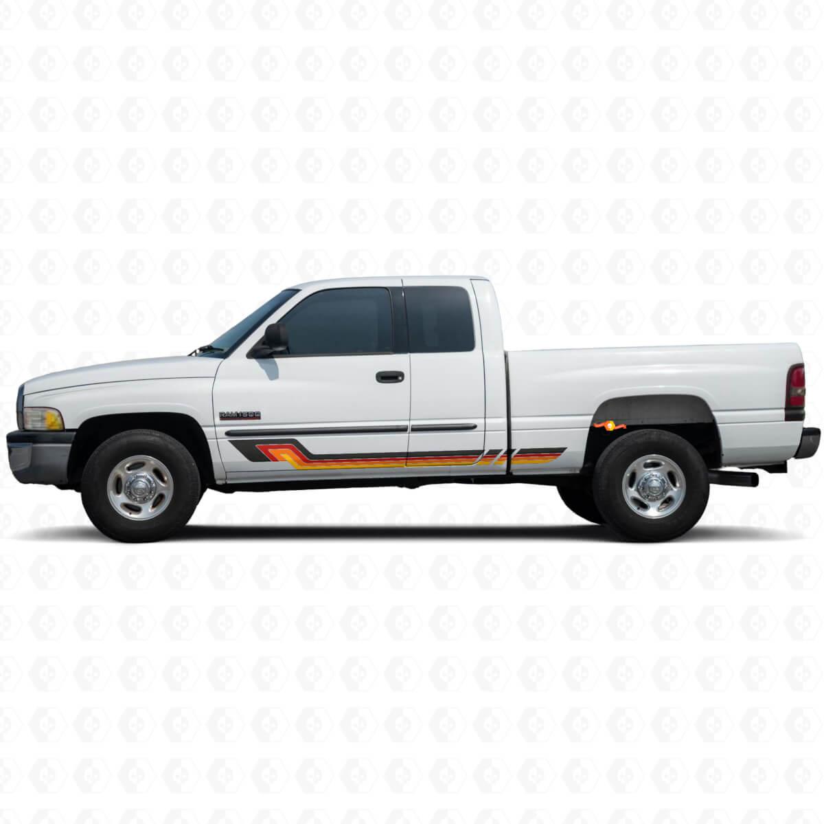 Vintage-Stil Seitenstreifen Vinyl-Aufkleber für Dodge Ram 1500 1994-2001