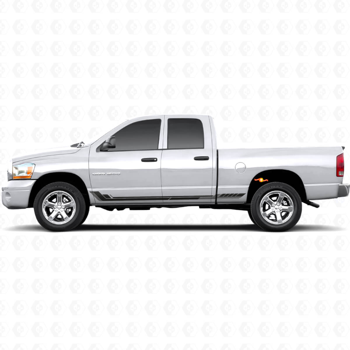 Racing-Style Seitenstreifen Vinyl-Aufkleber für Dodge Ram 1500 2002-2008