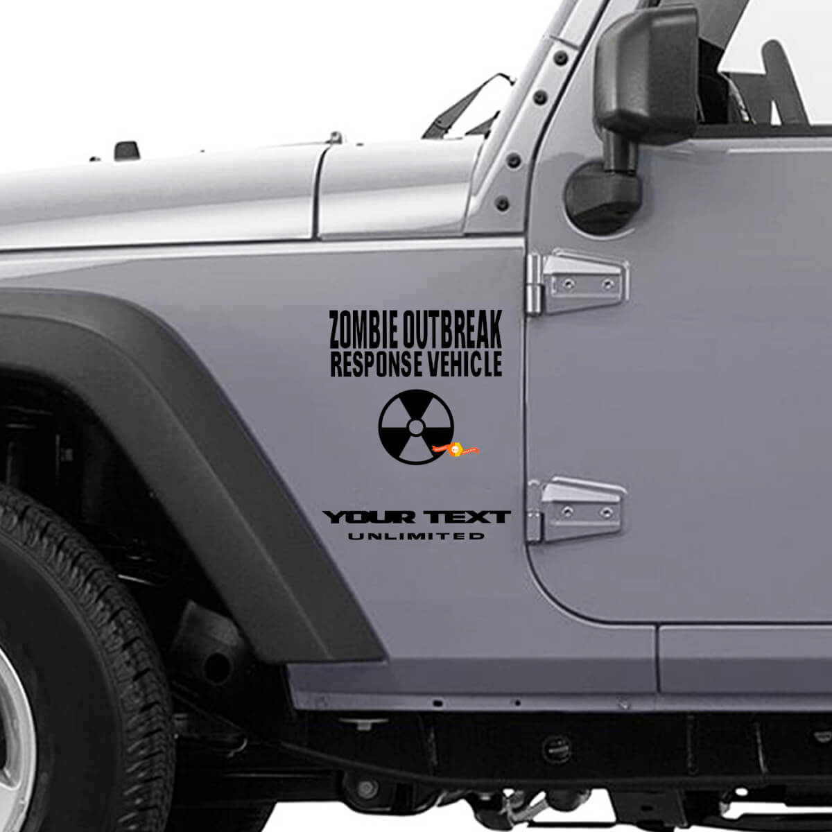 Zombie-Ausbruch-Reaktionsfahrzeug Vinyl-Aufkleber für Jeep Wrangler Rubicon