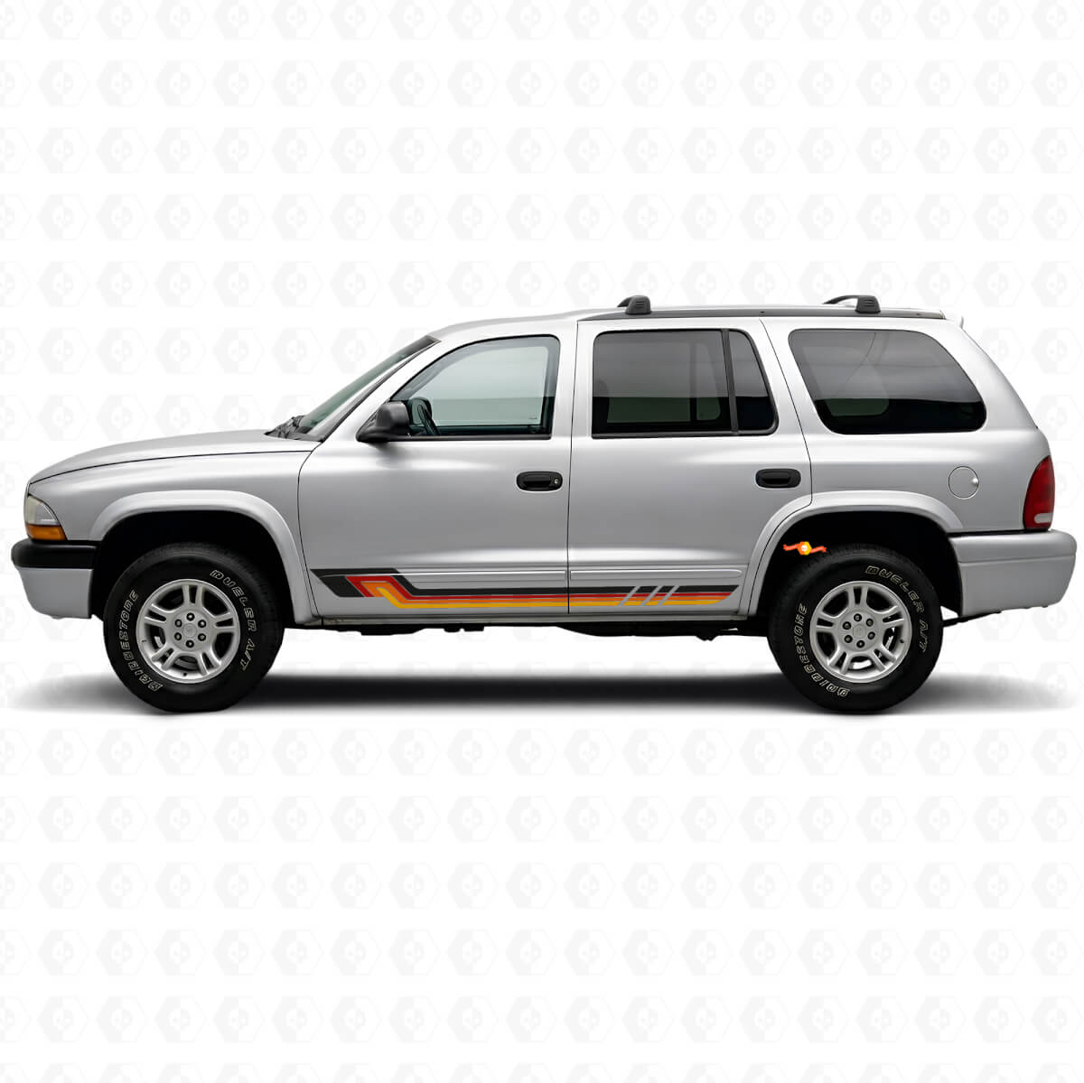 Vintage-Style Seitenstreifen Vinyl-Aufkleber für Dodge Durango 1998-2003