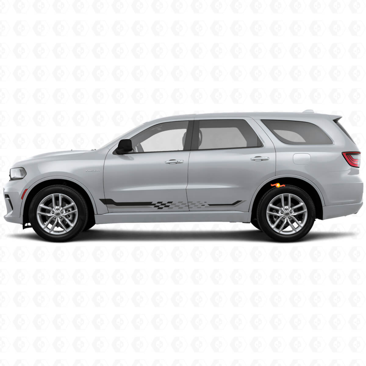 Karierte Flaggen-Seitenstreifen Vinyl-Aufkleber für Dodge Durango 2011+