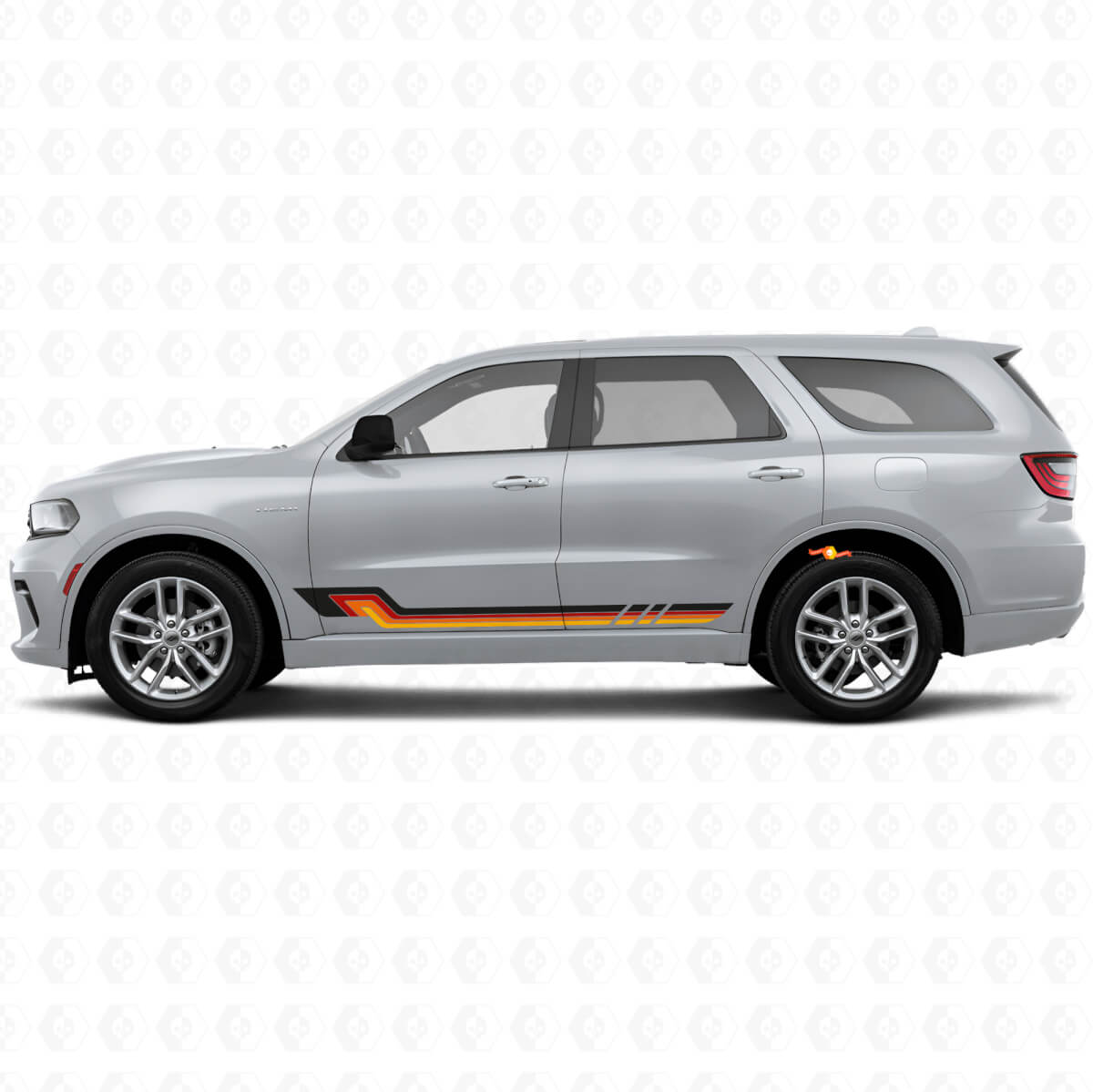 Vintage-Stil Seitliche Streifen Vinylaufkleber für Dodge Durango 2011+