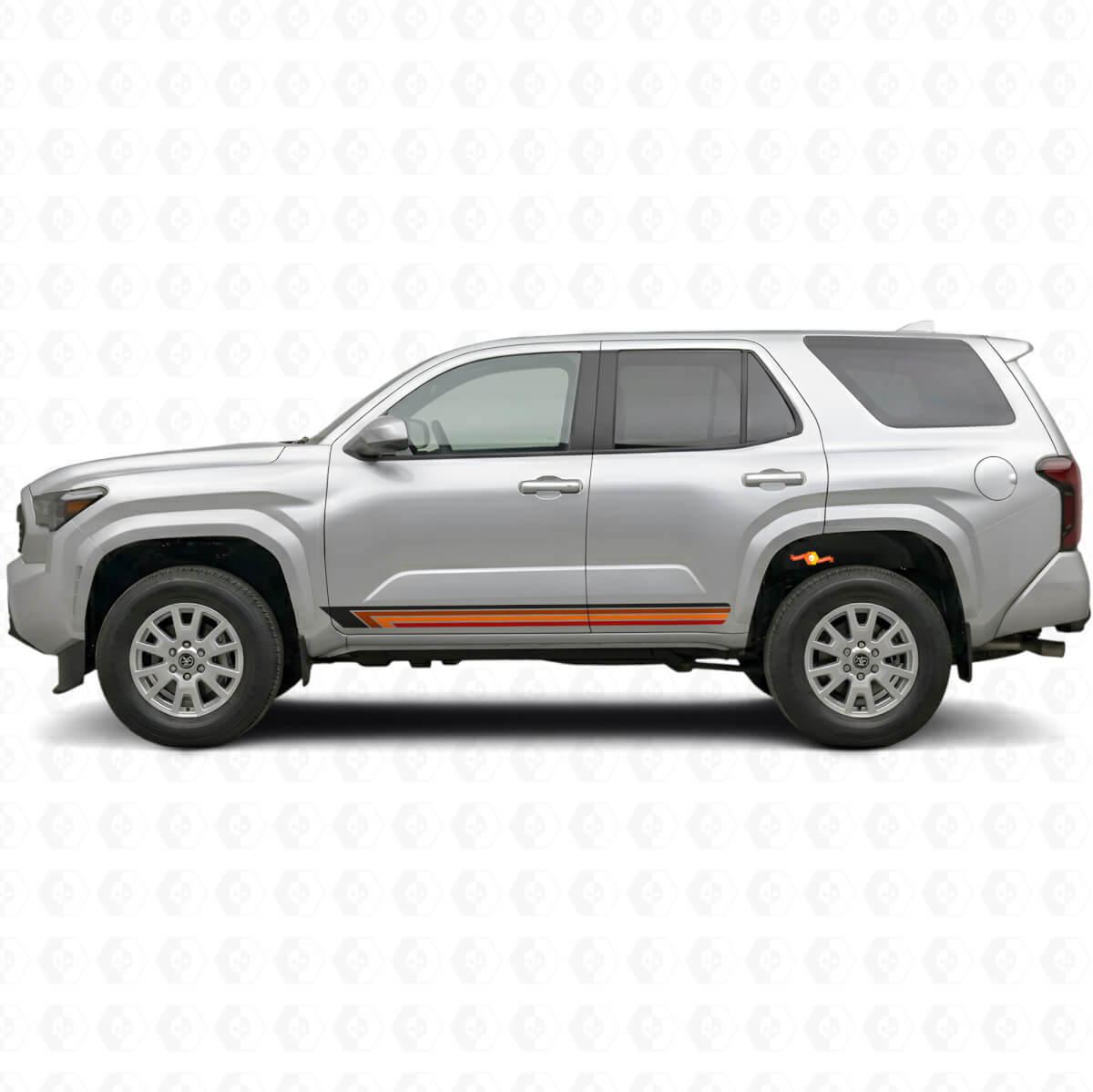 Vintage gerade Streifen Seitenvinyl-Aufkleber für Toyota 4Runner 2024+