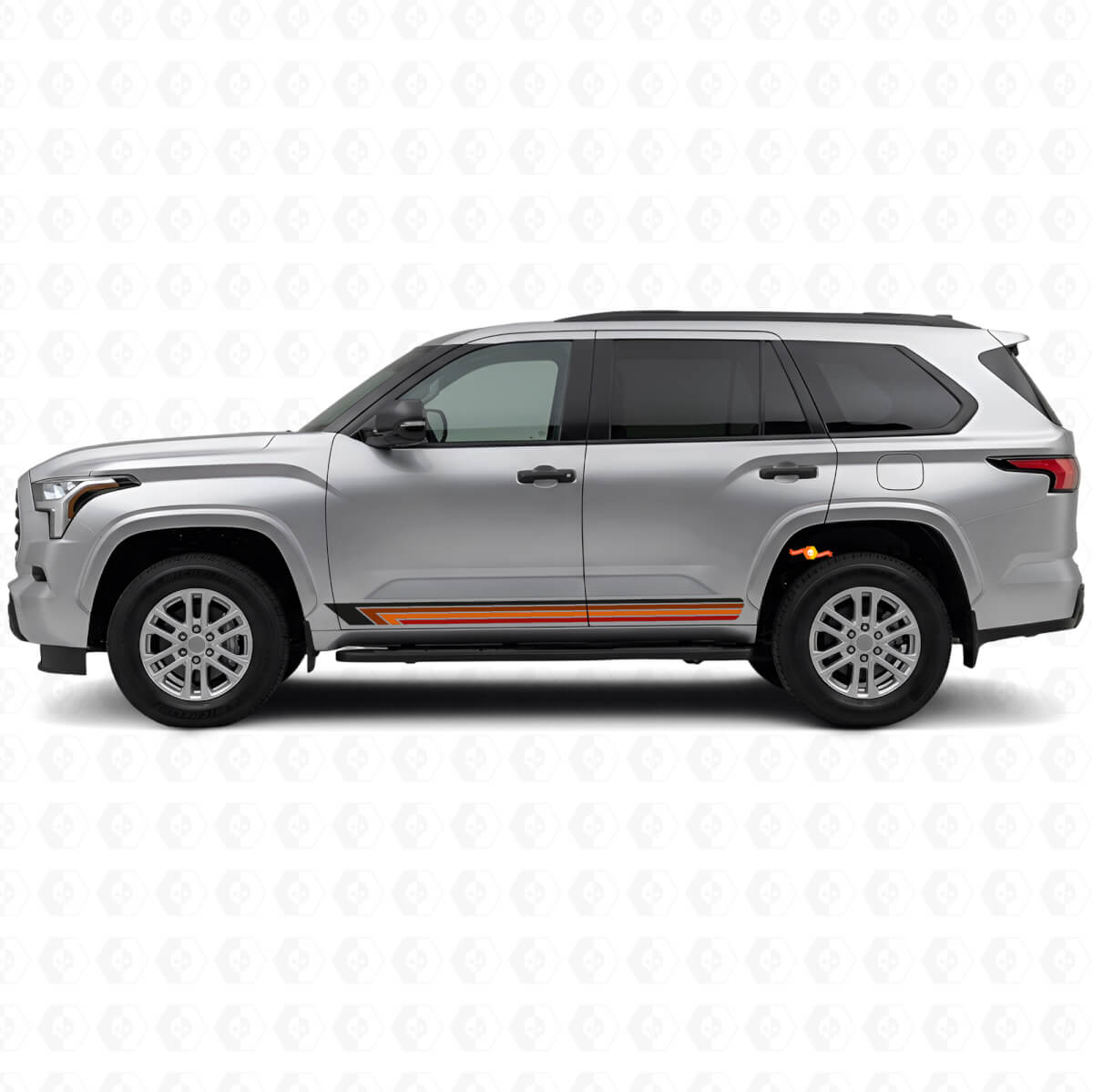 Vintage gerade Streifen Seiten-Vinyl-Aufkleber für Toyota Sequoia 2022+