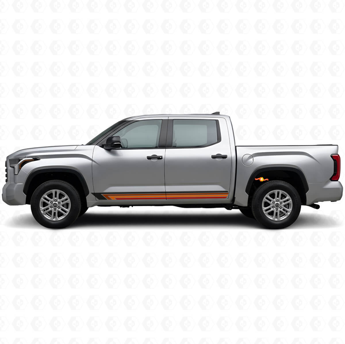 Vintage Gerade Streifen Seiten Vinylaufkleber für Toyota Tundra 2022+
