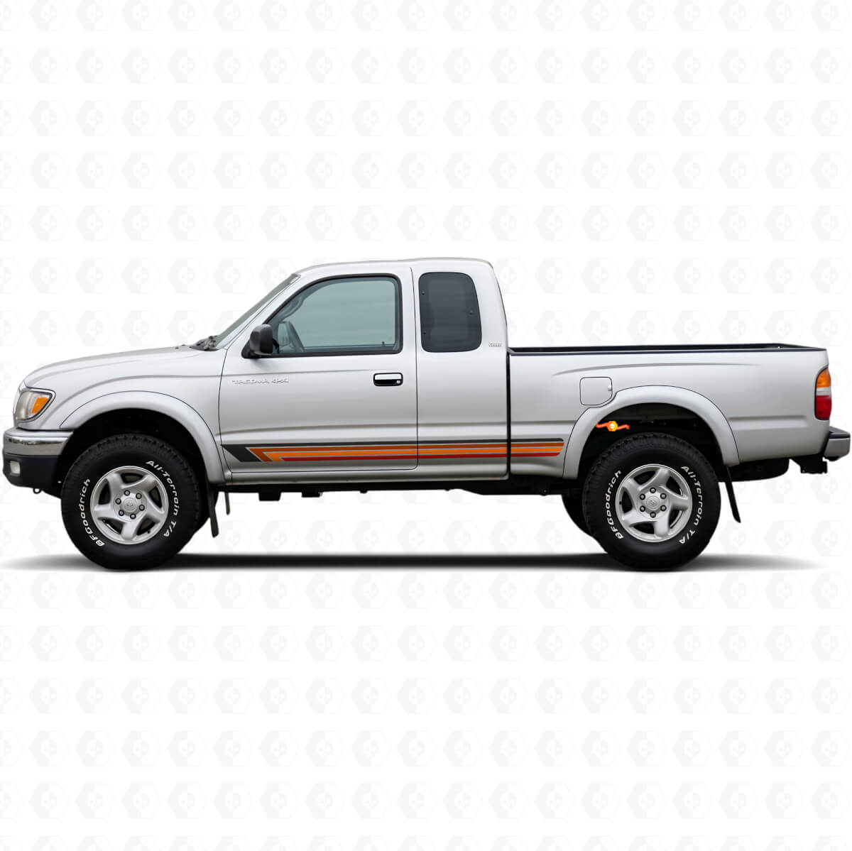 Vintage gerade Streifen Seiten-Vinyl-Aufkleber für Toyota Tacoma 1995-2004