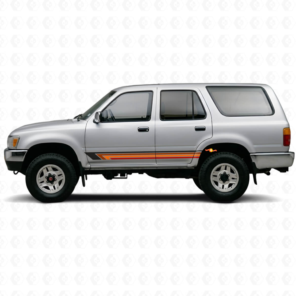 Vintage Gerade Streifen Seiten Vinyl Aufkleber für Toyota 4Runner 1989-1995