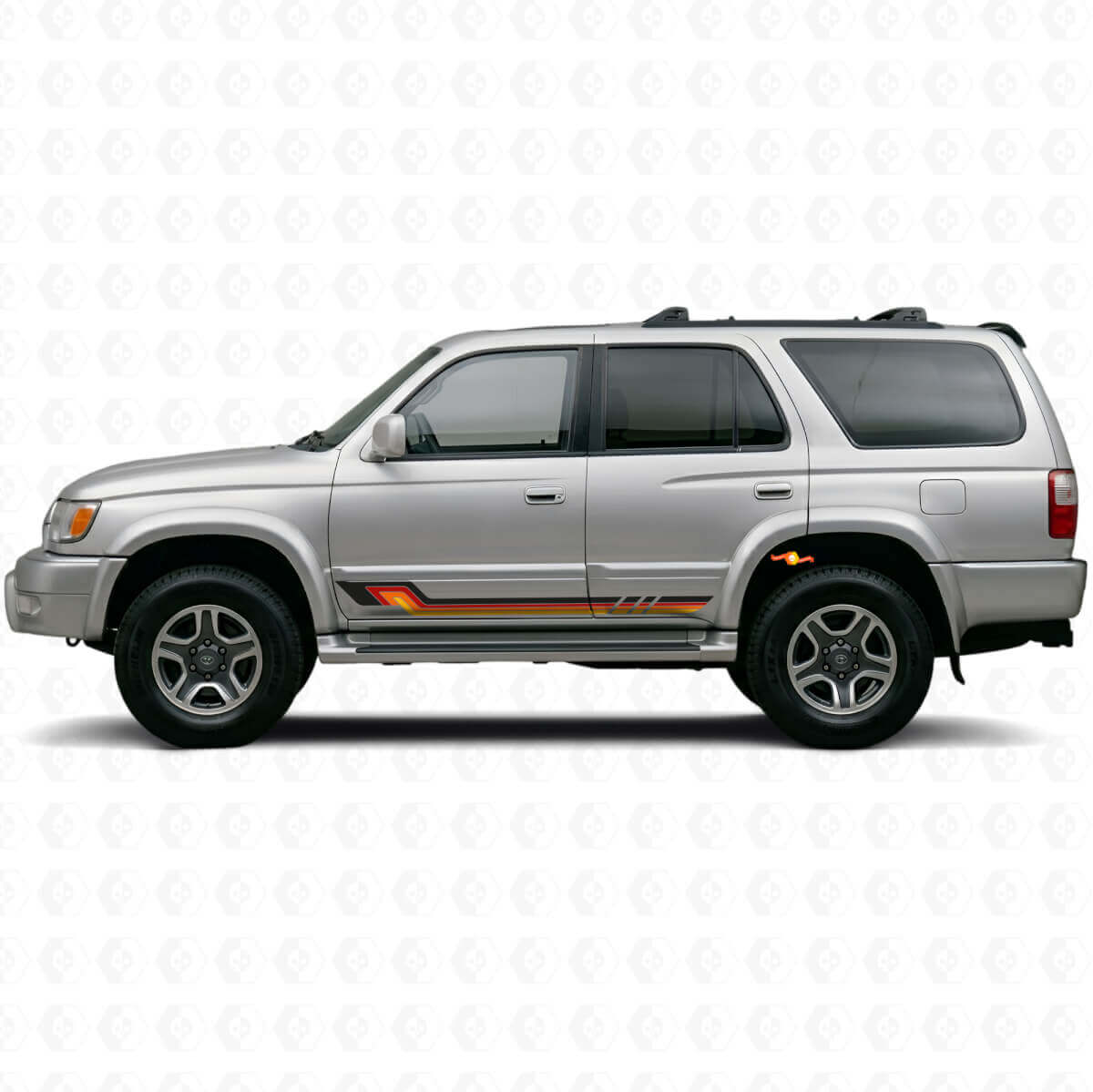 Vinyl-Aufkleber im Vintage-Stil Seitenstreifen für Toyota 4Runner 1995-2002