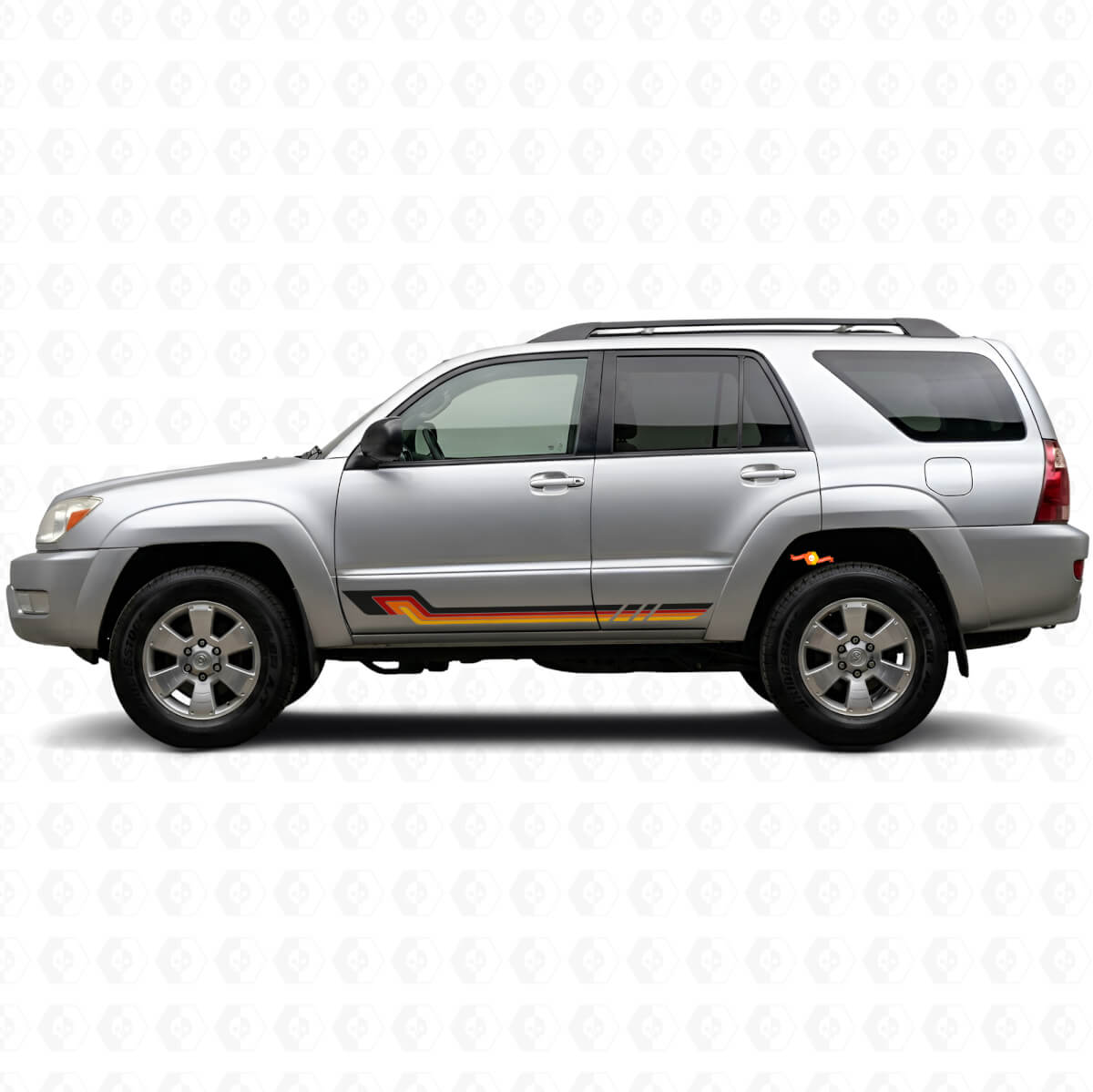 Vinyl-Aufkleber im Vintage-Stil Seitenstreifen für Toyota 4Runner 2002-2009