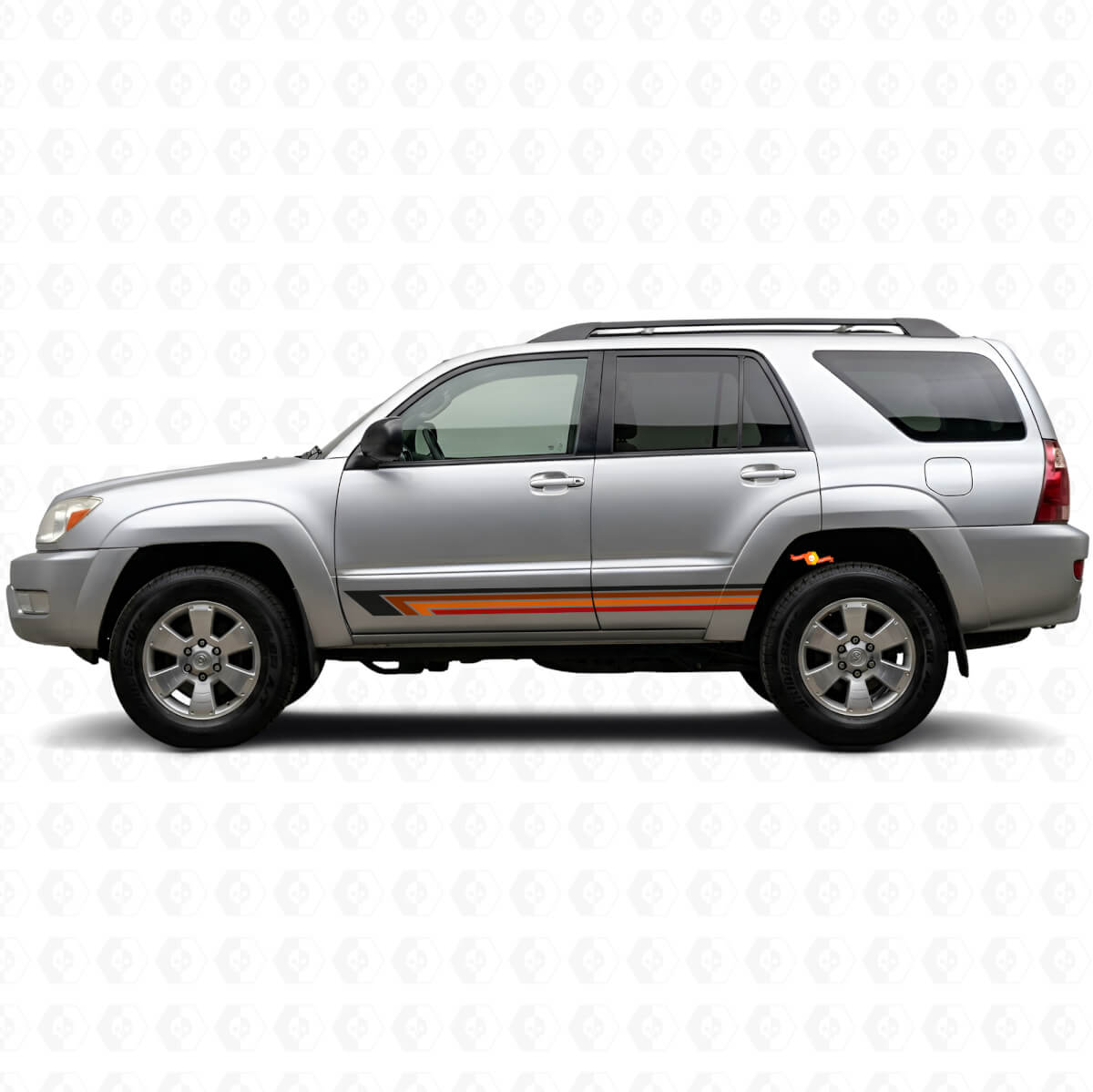 Vintage Gerade Streifen Seiten Vinyl Aufkleber für Toyota 4Runner 2002-2009