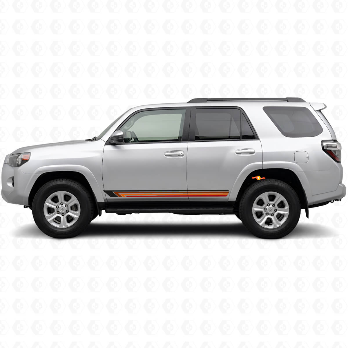 Vintage gerade Streifen Seiten-Vinylaufkleber für Toyota 4Runner 2009-2024