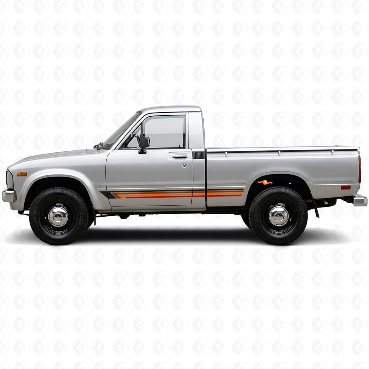 Vintage gerade Streifen Seiten-Vinylaufkleber für Toyota Hilux 1978-1983