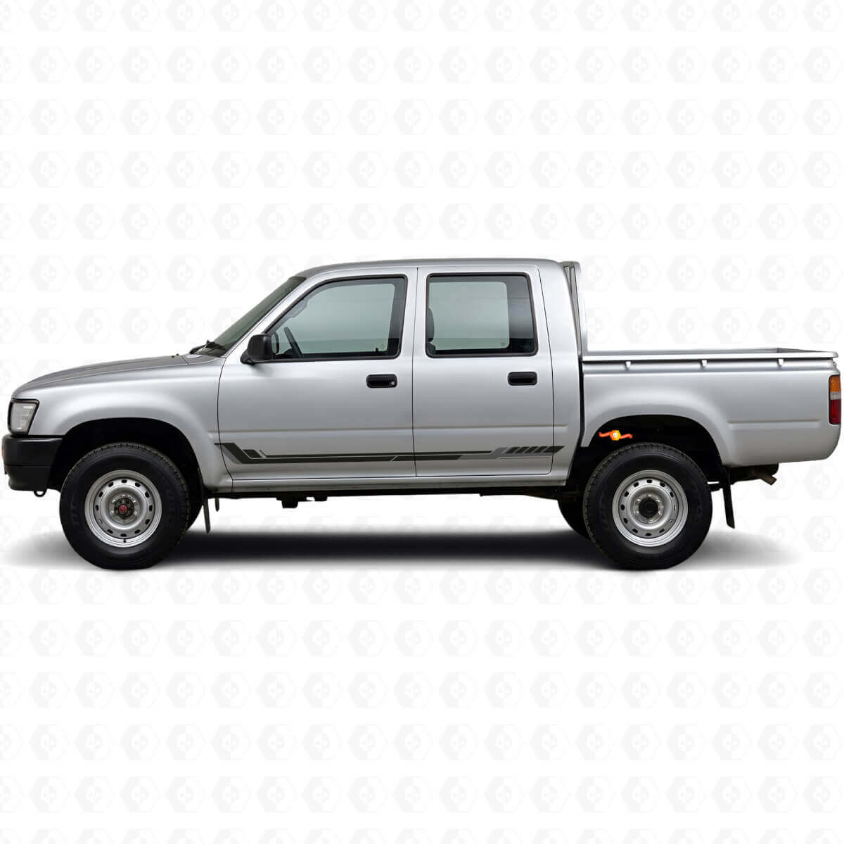 Racing-Style Seitliche Streifen Vinyl-Aufkleber für Toyota Hilux 1988-1997