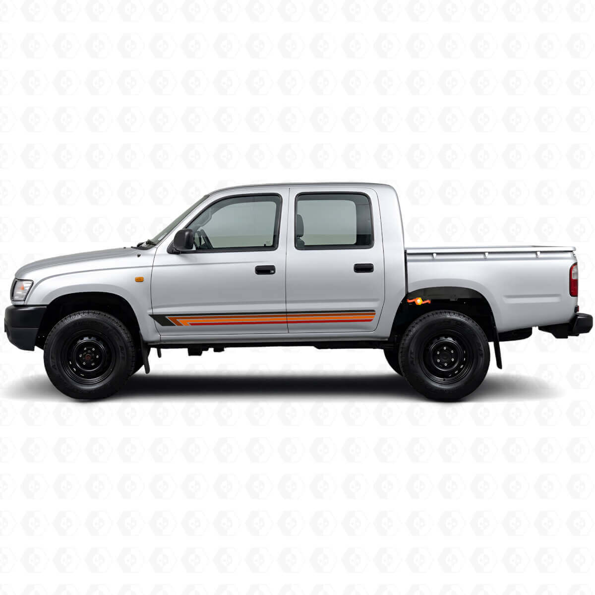 Vintage Gerade Streifen Seiten-Vinylaufkleber für Toyota Hilux 1997-2004
