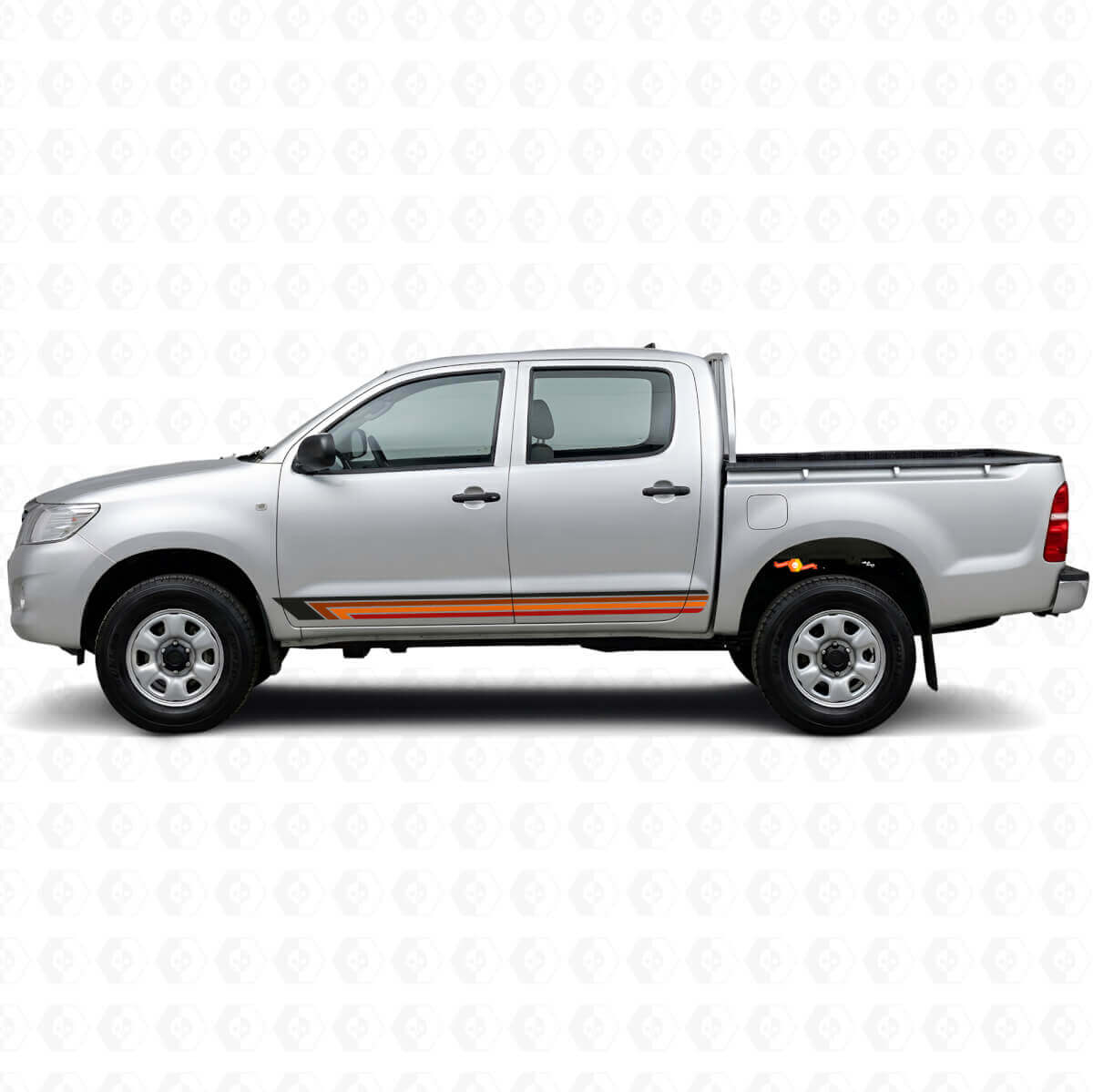Vintage gerade Streifen Seiten Vinylaufkleber für Toyota Hilux 2004-2015