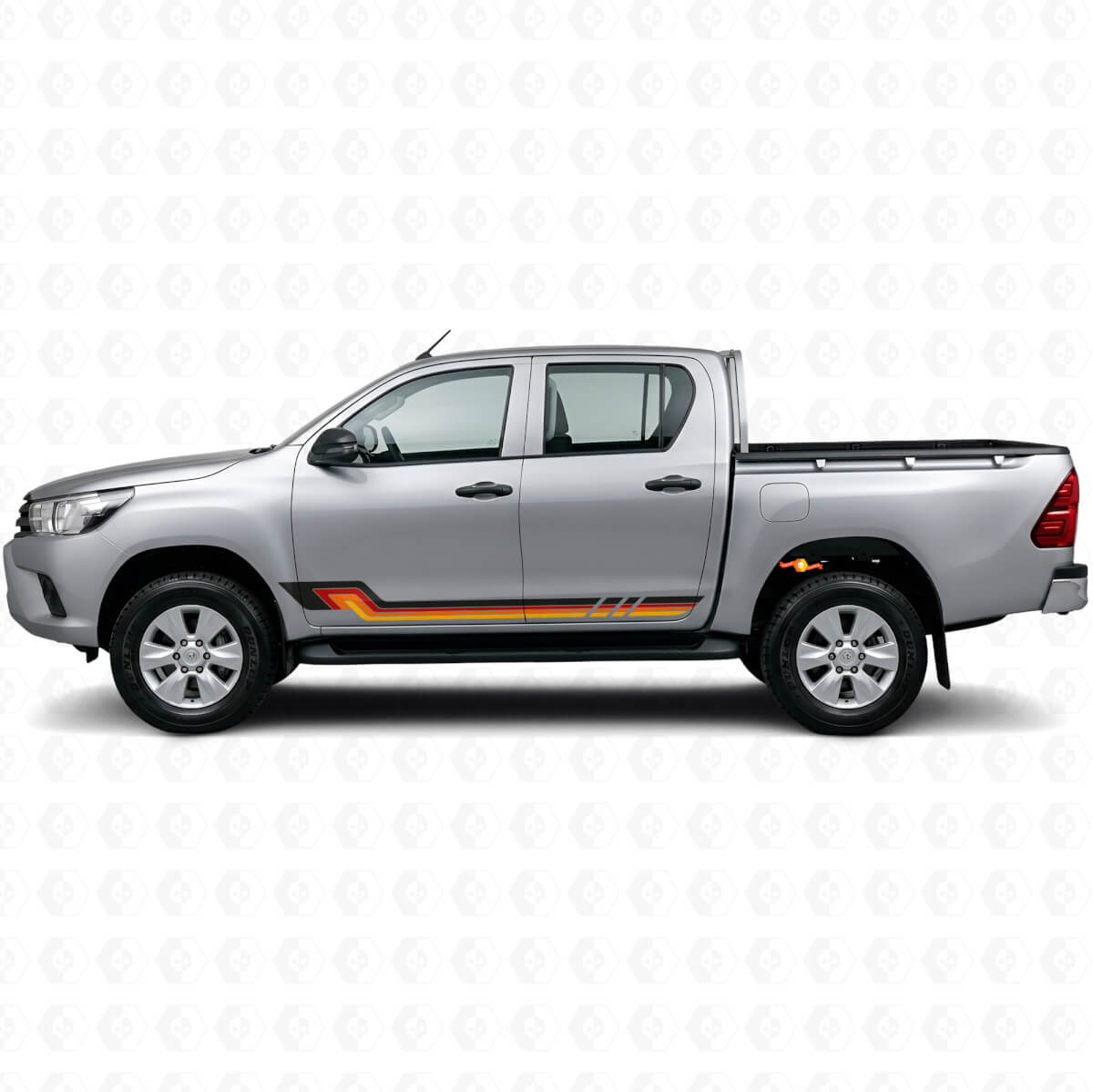Vintage-Stil Seitenstreifen Vinylaufkleber für Toyota Hilux 2015+