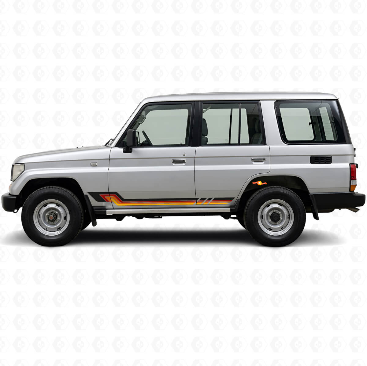 Vintage-Stil Seitenstreifen Vinyl-Aufkleber für Toyota Land Cruiser Prado 1990-1996