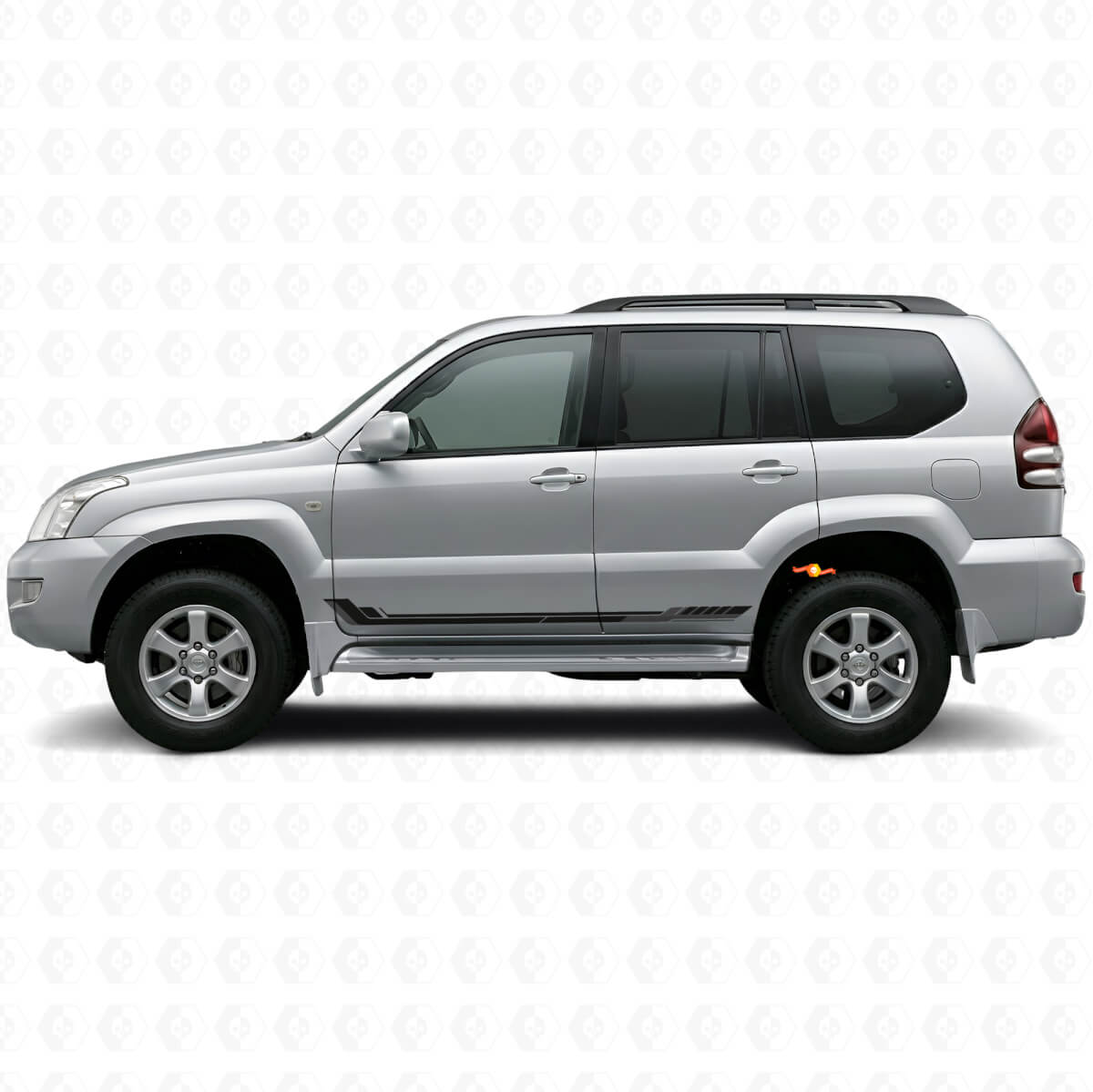 Racing Style Seitenstreifen Vinyl-Aufkleber für Toyota Land Cruiser Prado 2002-2009